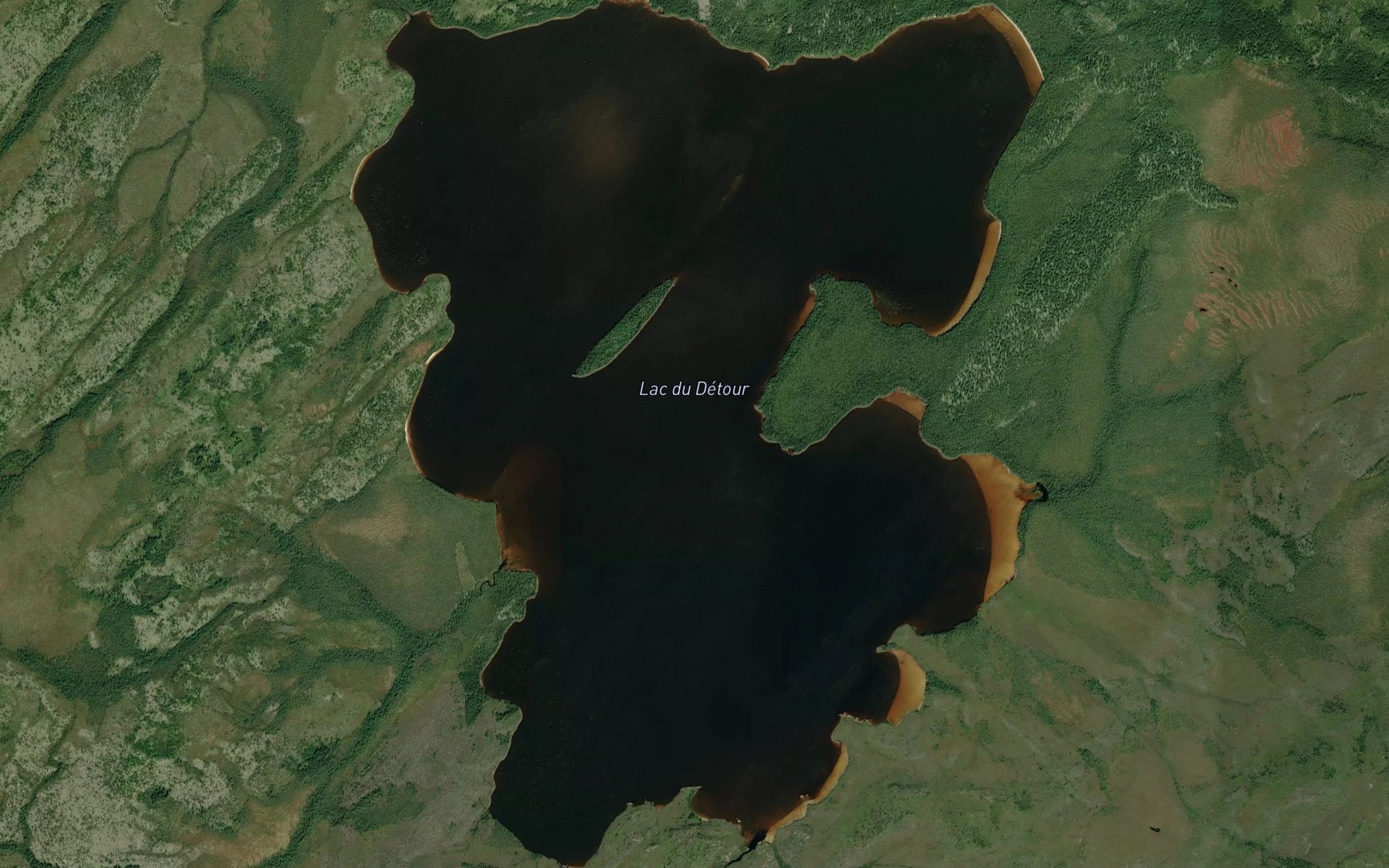 Satellite map of the Lac du Detour