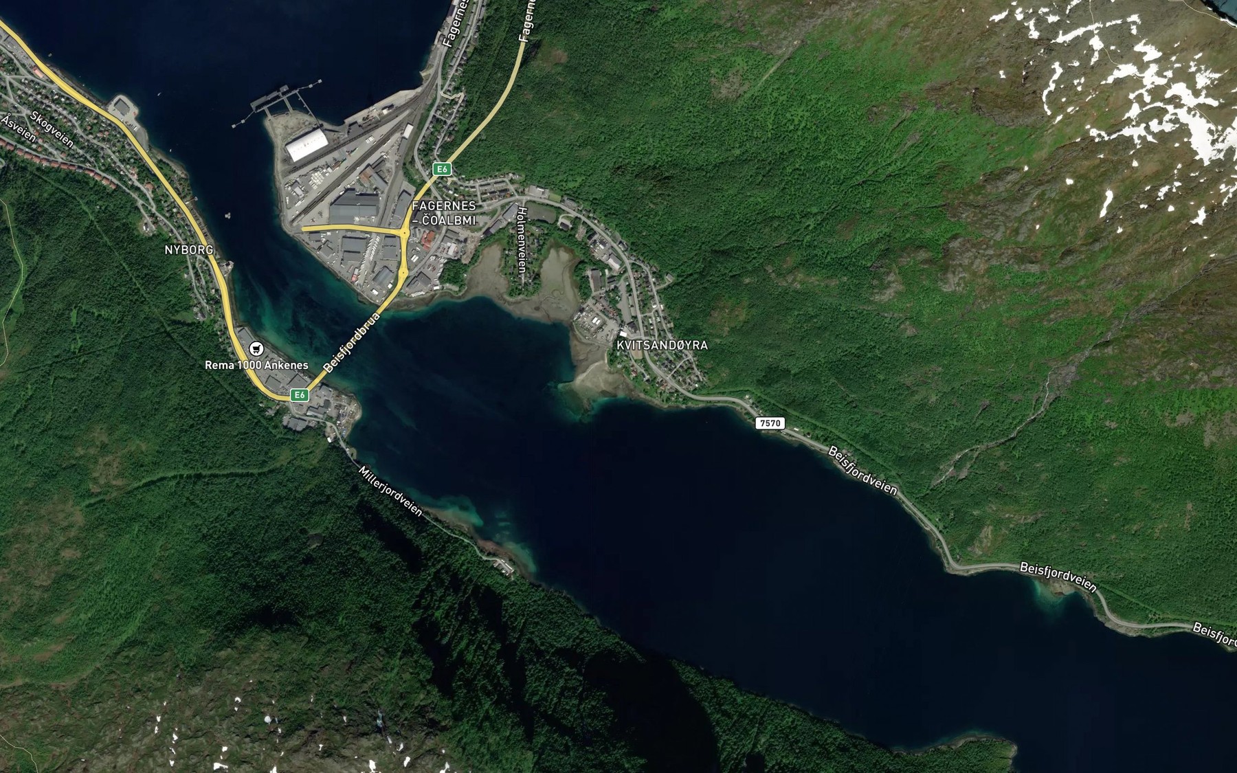 Satellite map of the Kvitsandoyra