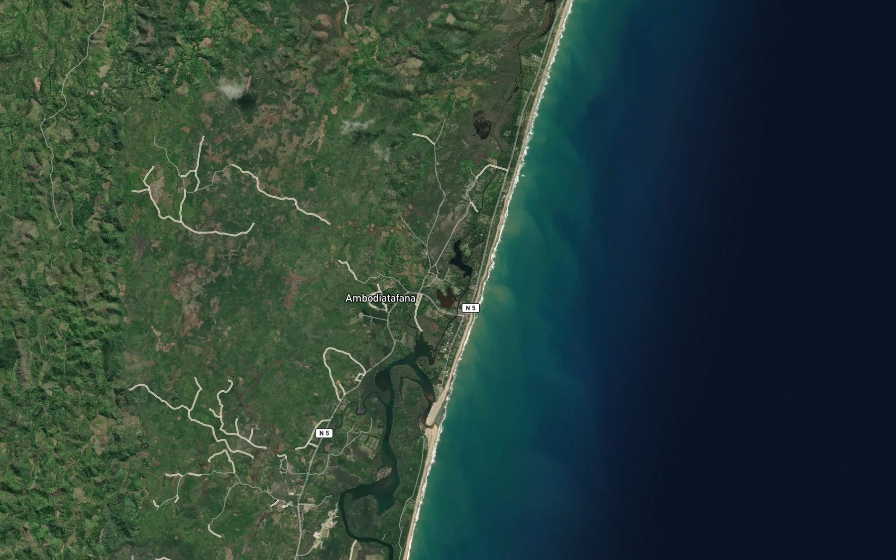 Satellite map of the Canal d' Antanimenakely
