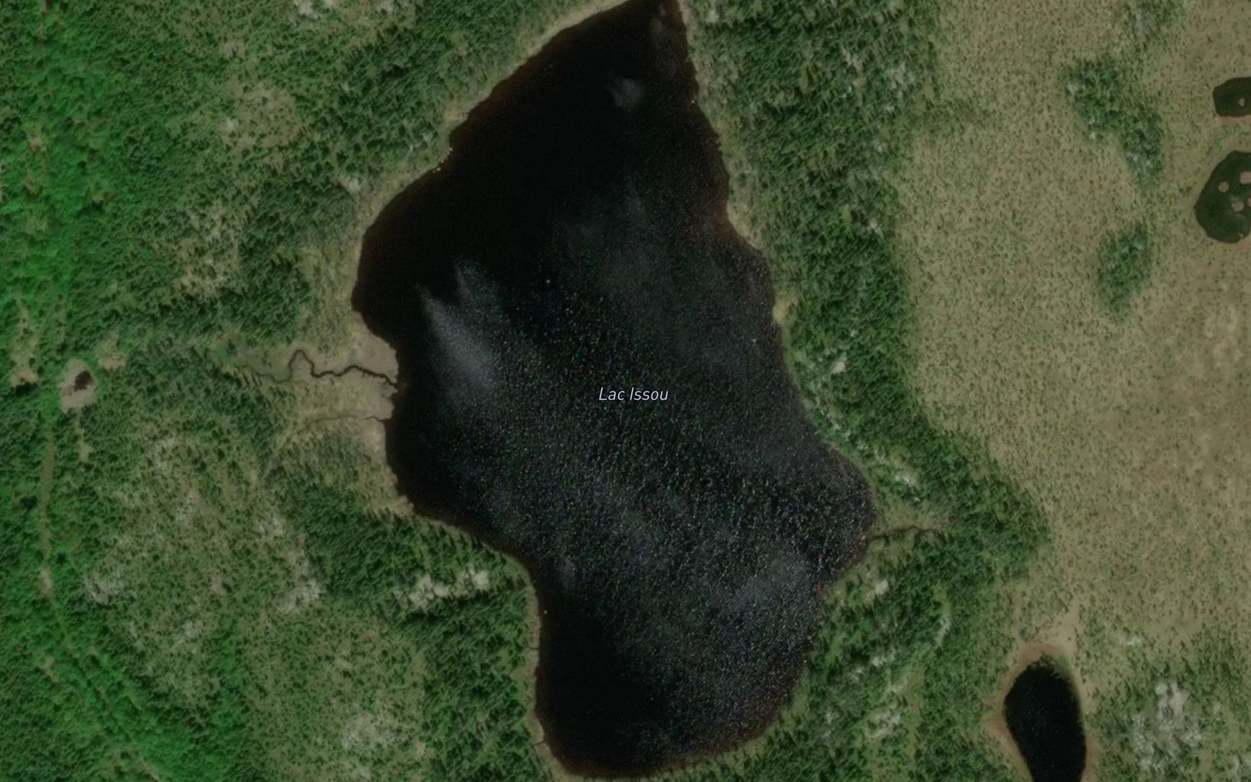 Satellite map of the Lac Issou
