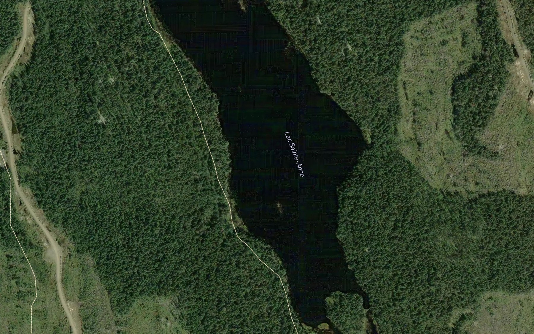 Satellite map of the Lac Sainte-Anne