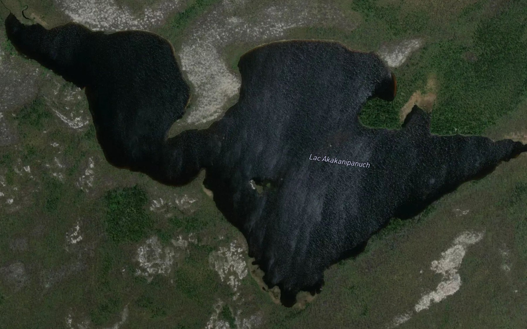 Satellite map of the Lac Akakanipanuch