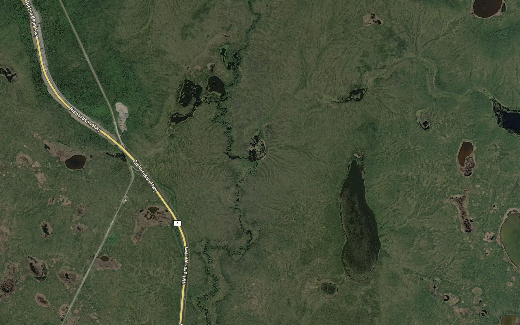 Satellite map of the Haggard Creek