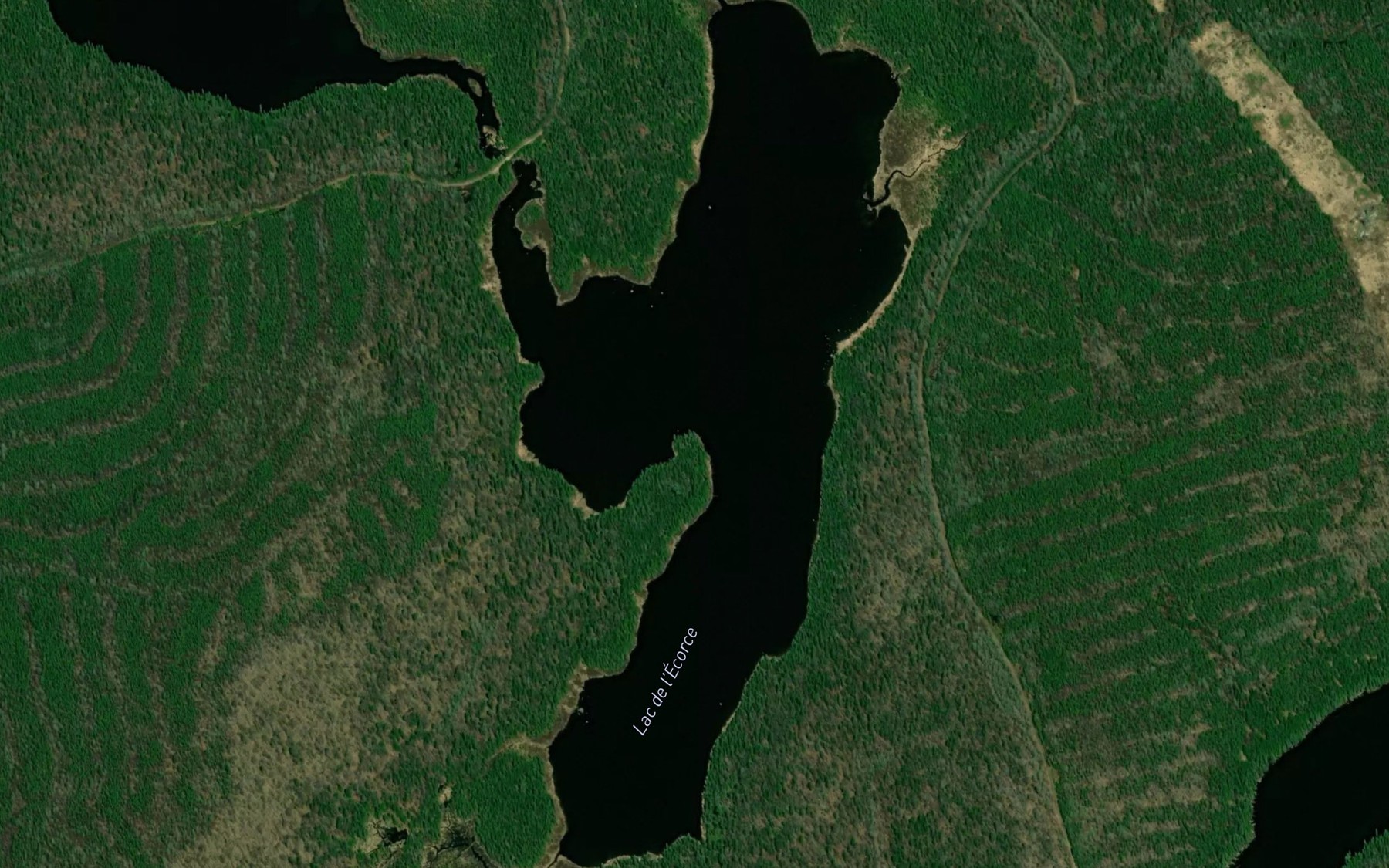 Satellite map of the Lac de l'Ecorce