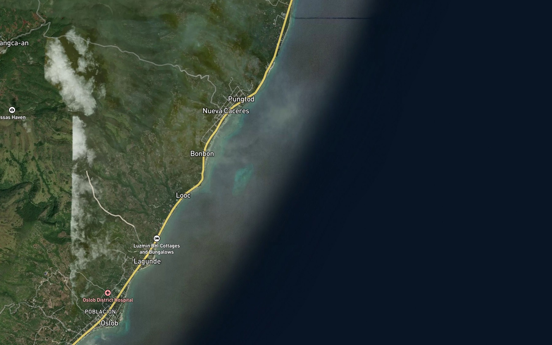 Satellite map of the Iuisan Shoal