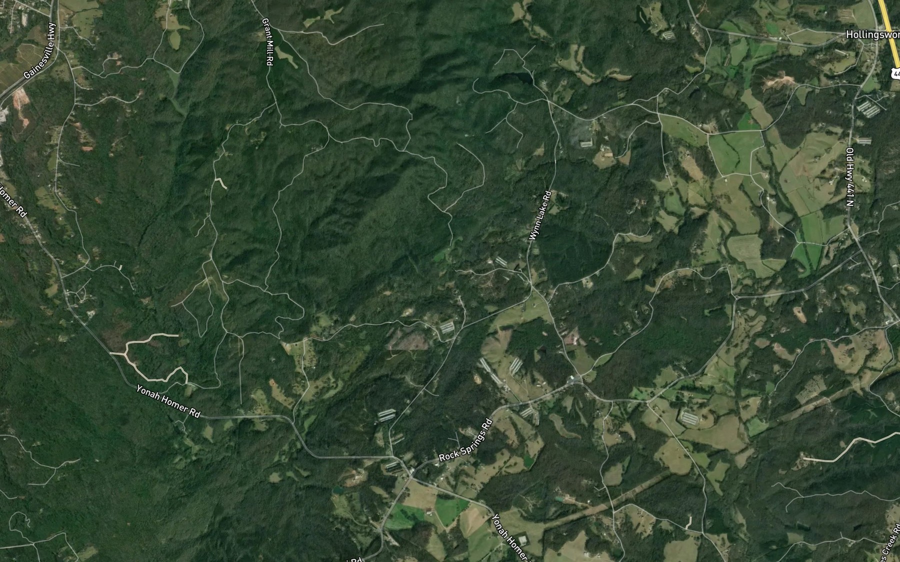 Satellite map of the A T Smith Creek