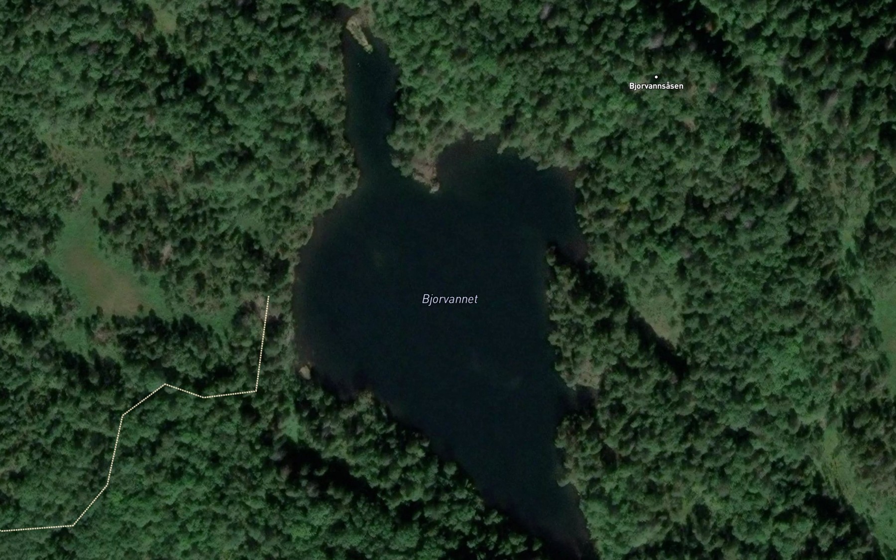 Satellite map of the Bjorvannet