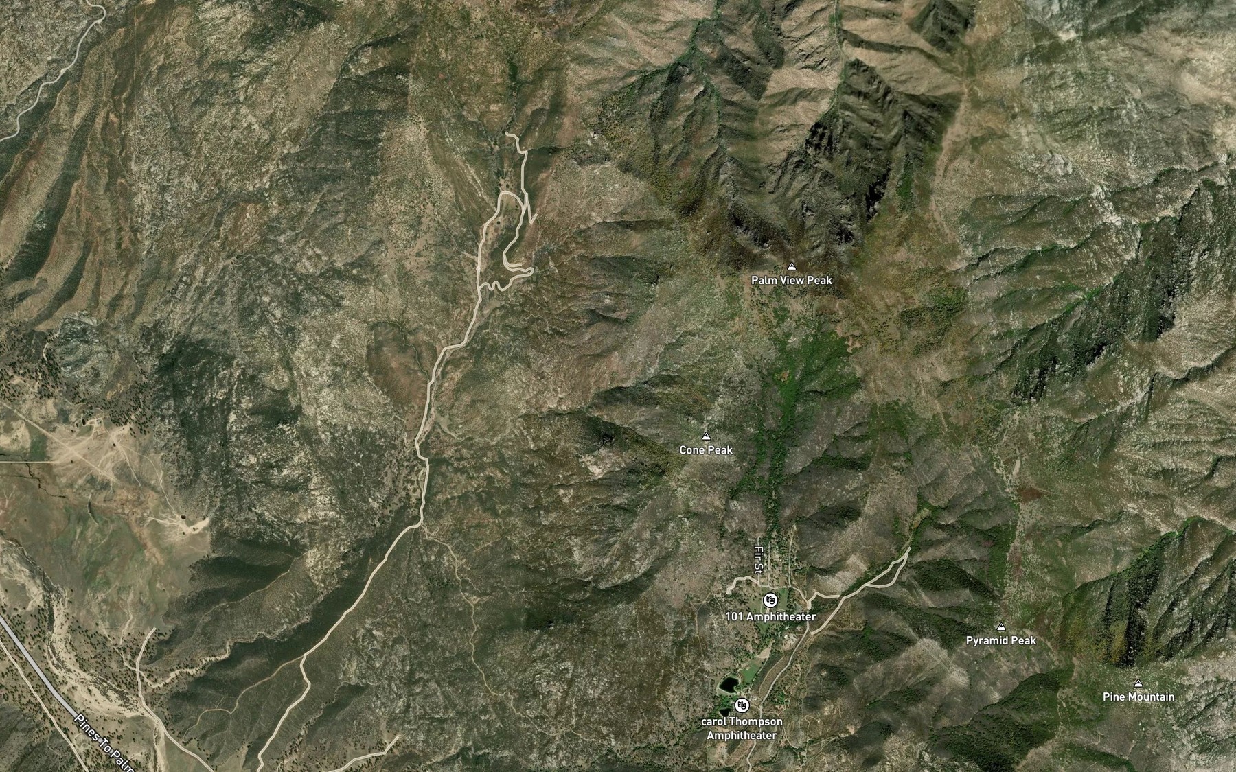 Satellite map of the Duchess Spring