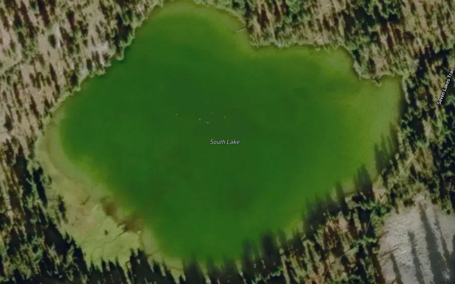 Satellite map of the South Lake