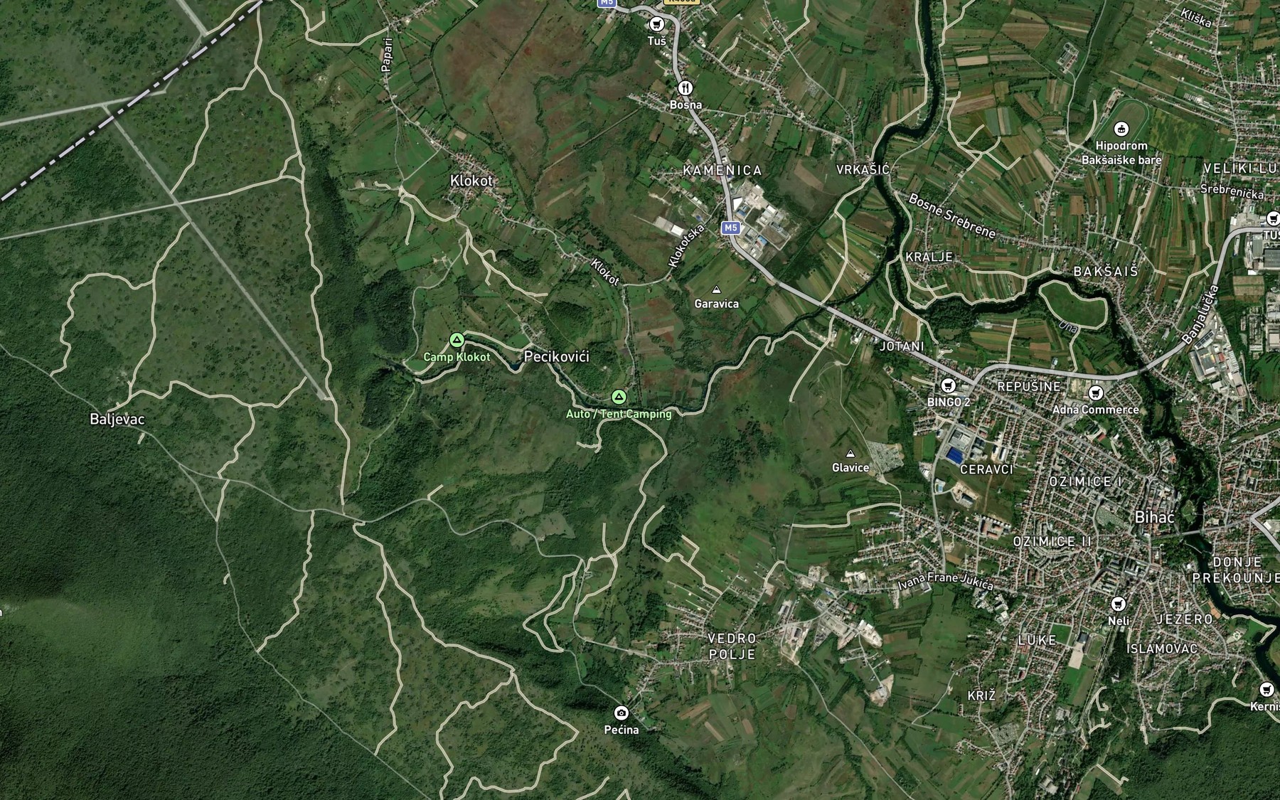 Satellite map of the Mreznica