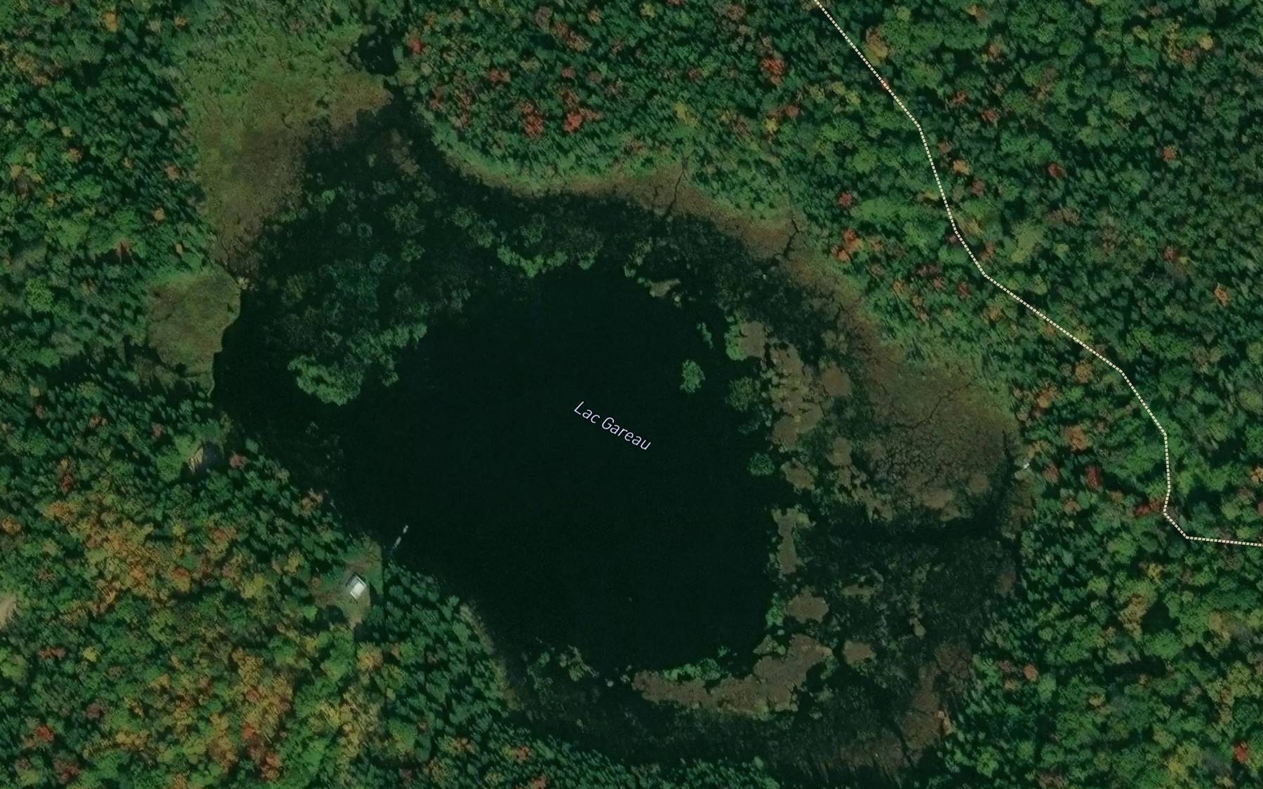 Satellite map of the Lac Gareau