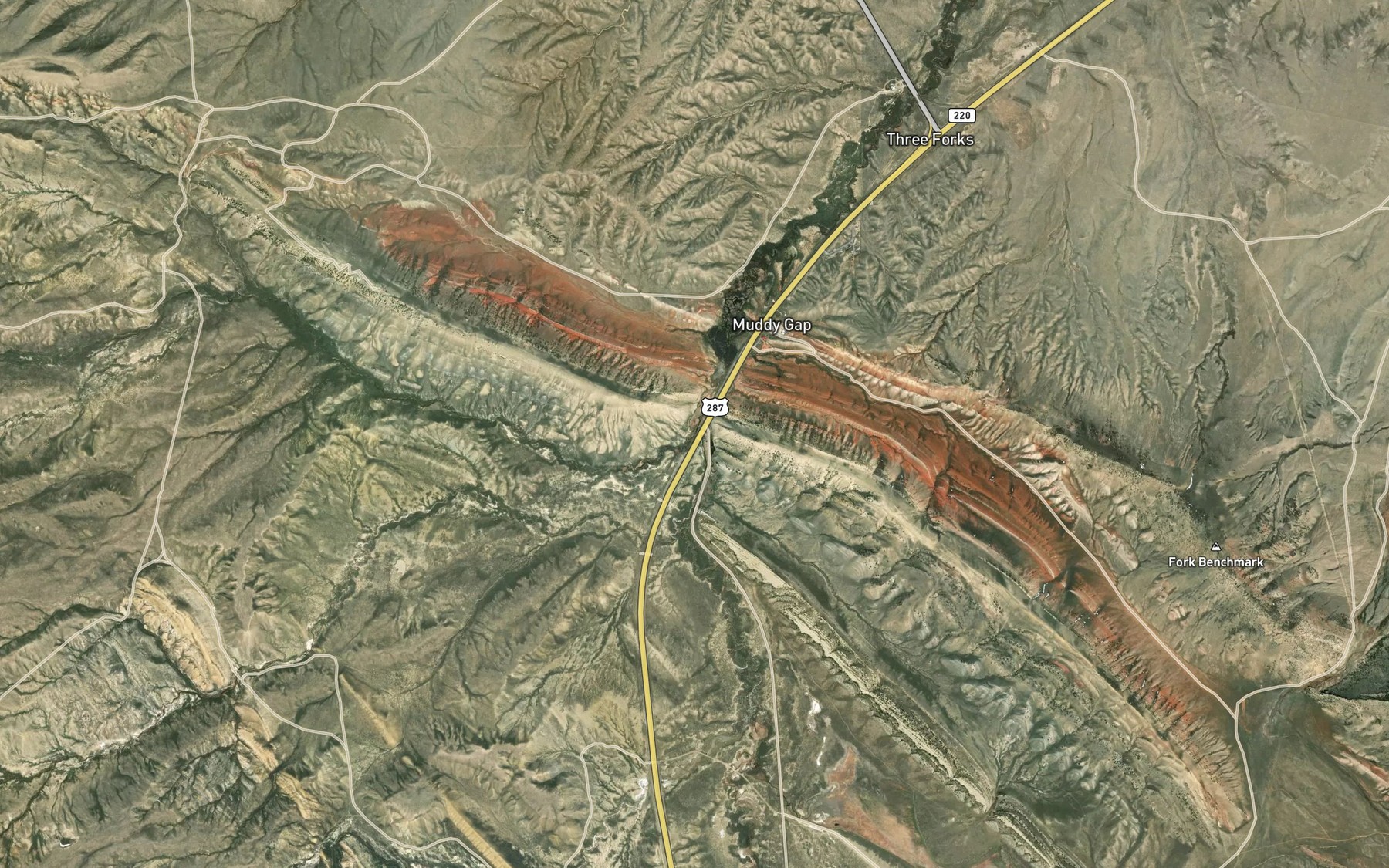 Satellite map of the Big Camp Creek