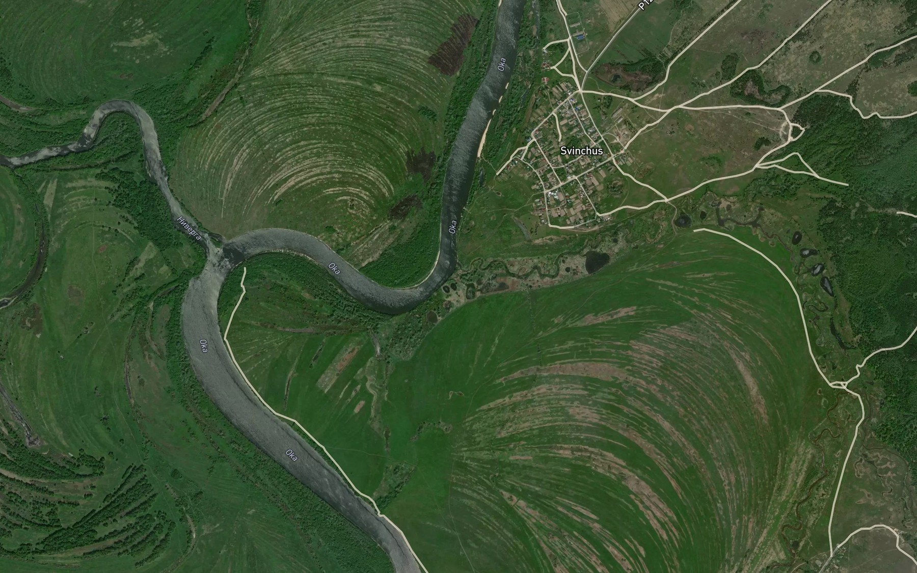 Satellite map of the Uvyaz'