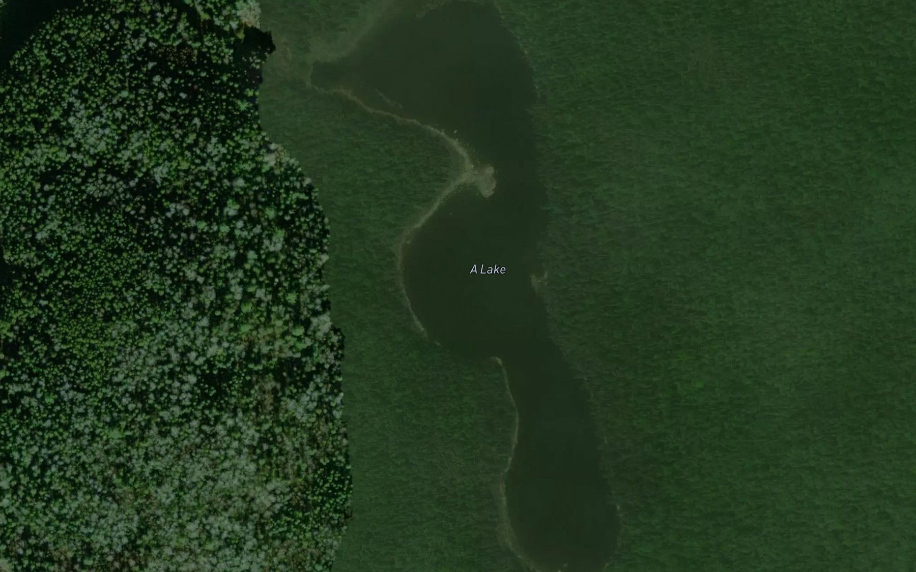Satellite map of the A Lake