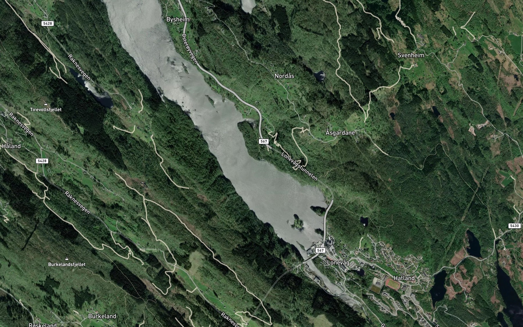 Satellite map of the Ervik