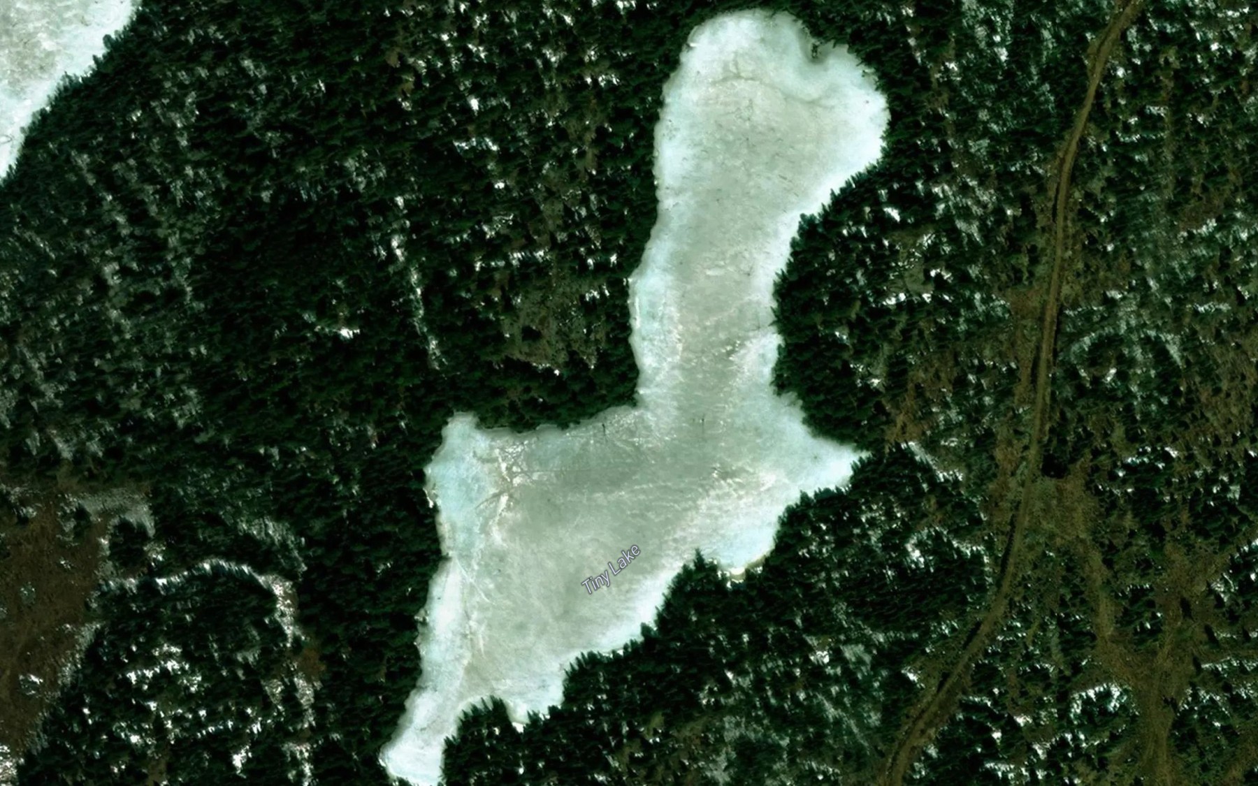Satellite map of the Tiny Lake