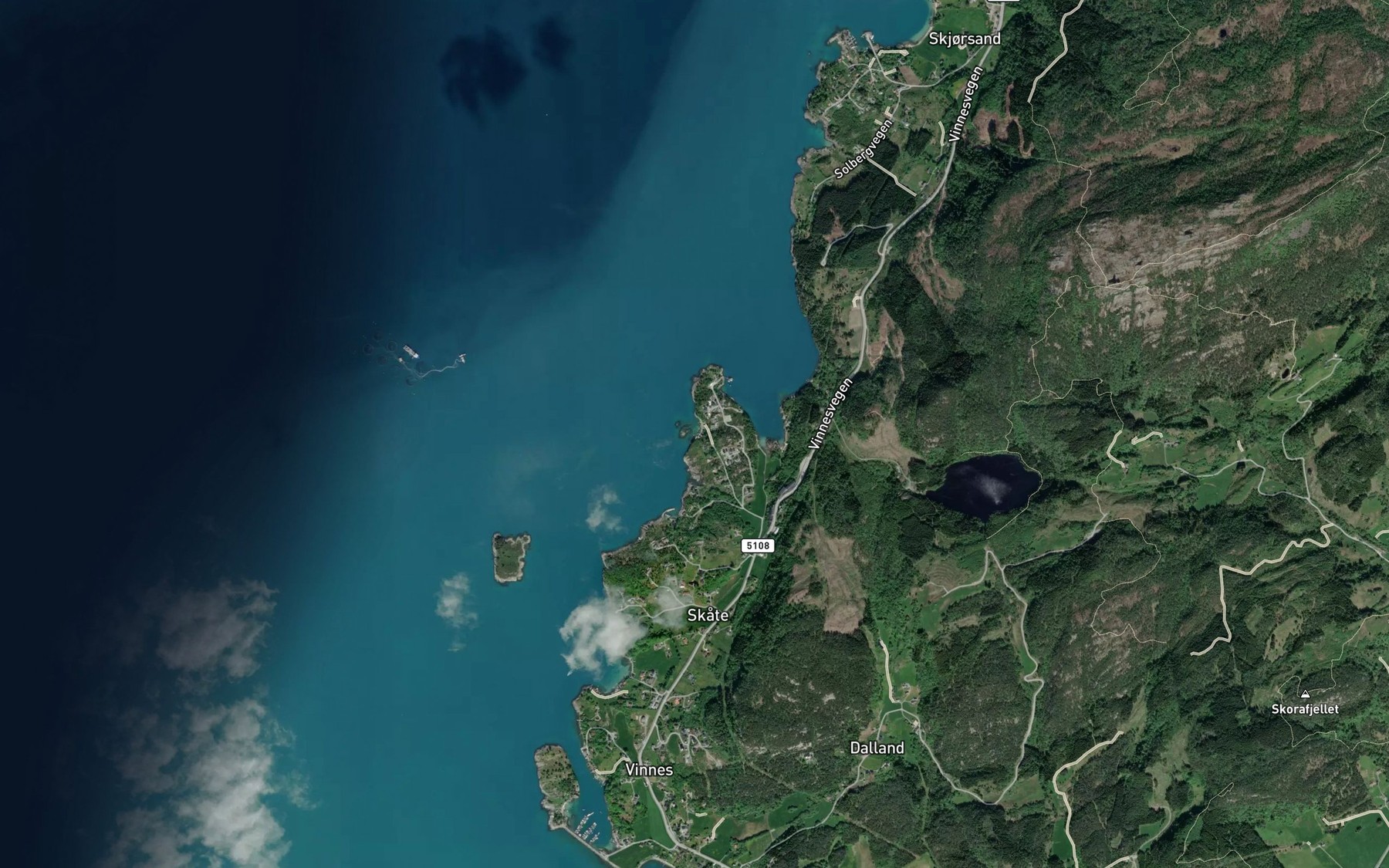 Satellite map of the Steinavika
