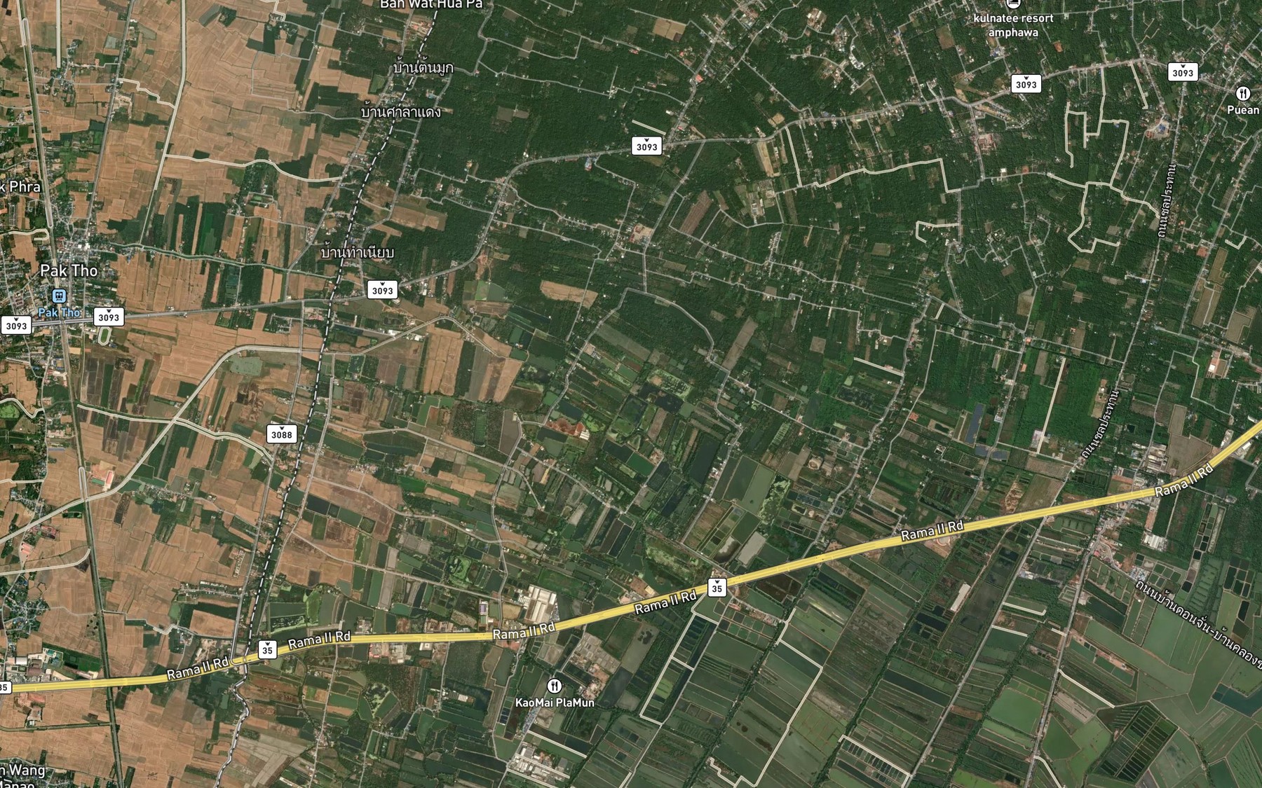 Satellite map of the Khlong Khlaeng