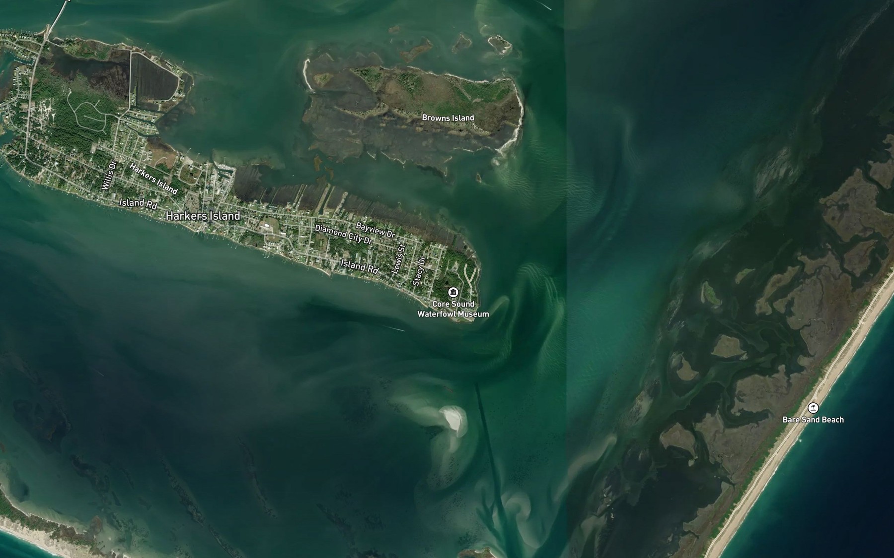 Satellite map of the Willow Pond