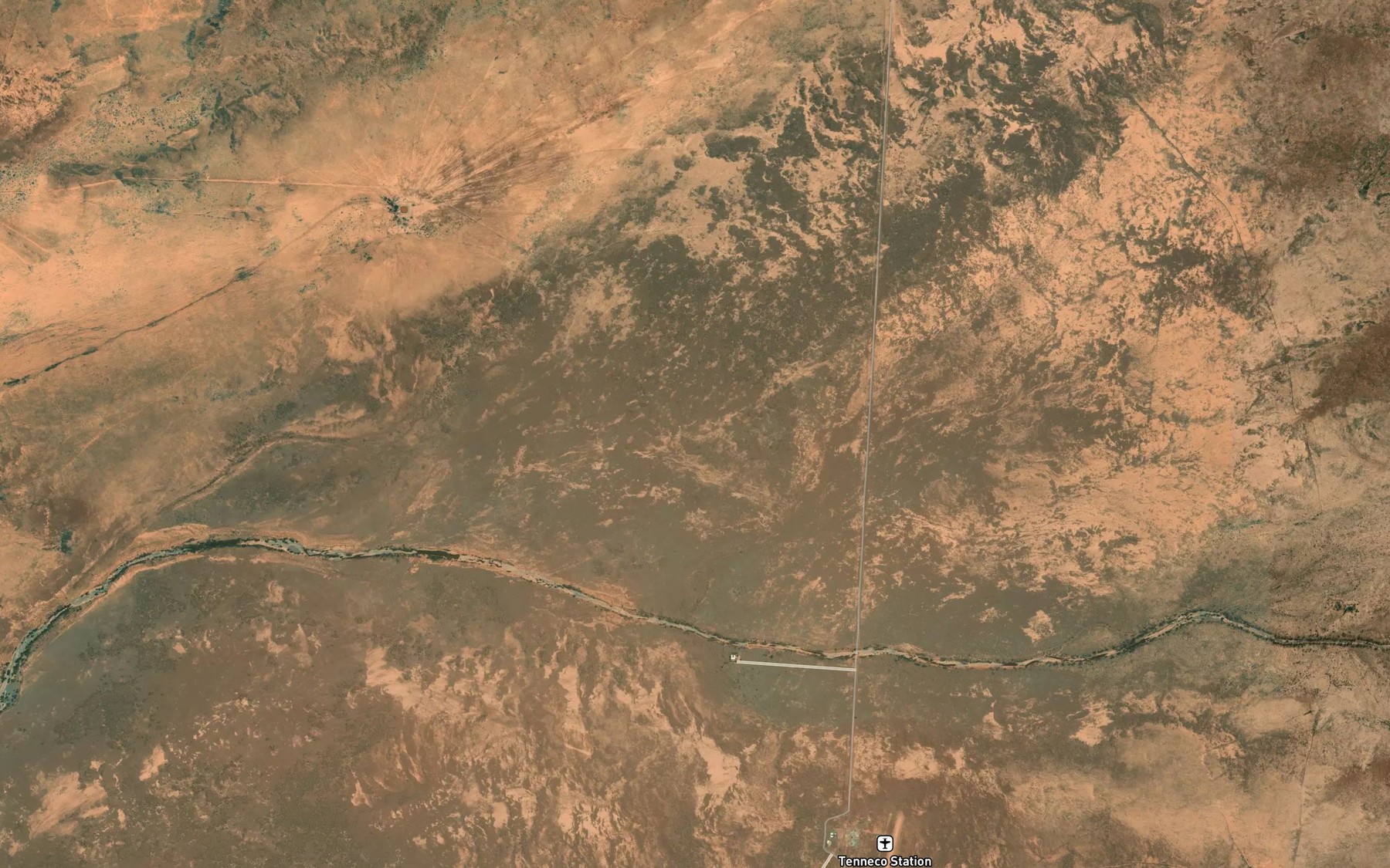 Satellite map of the Finkes Creek