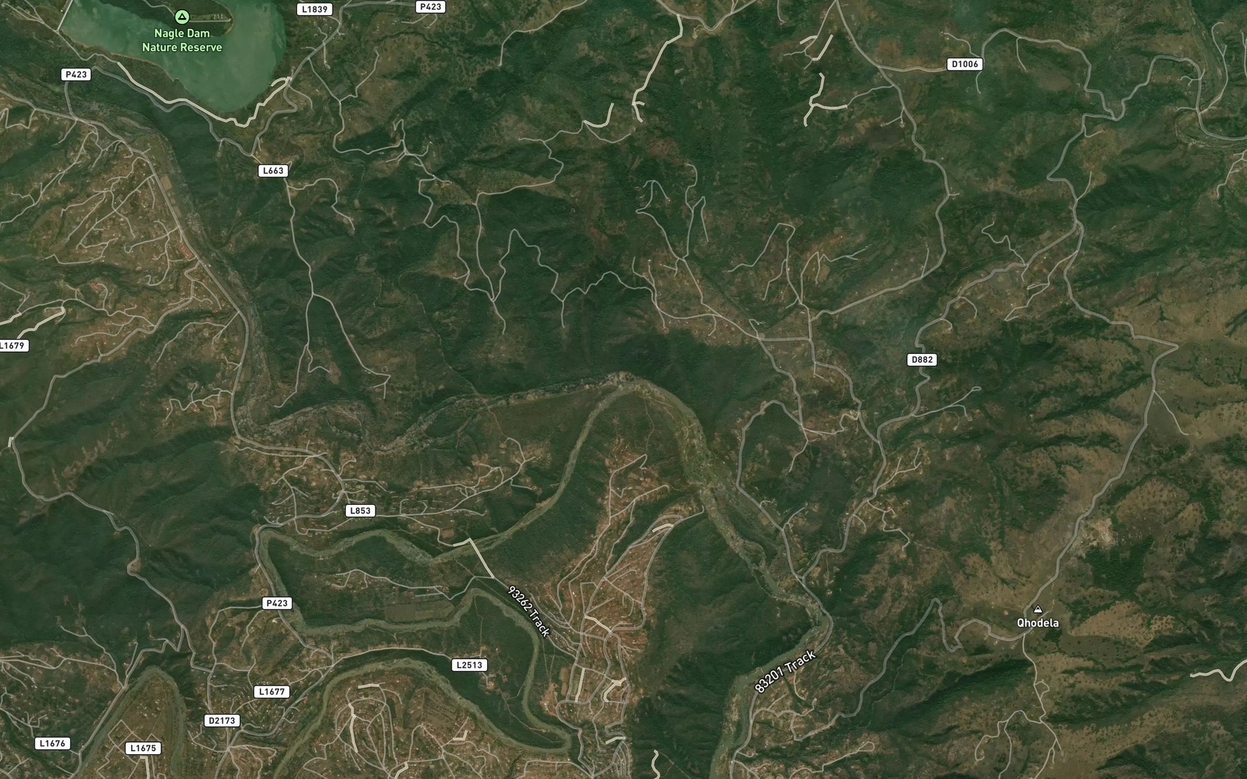 Satellite map of the uMsunduze