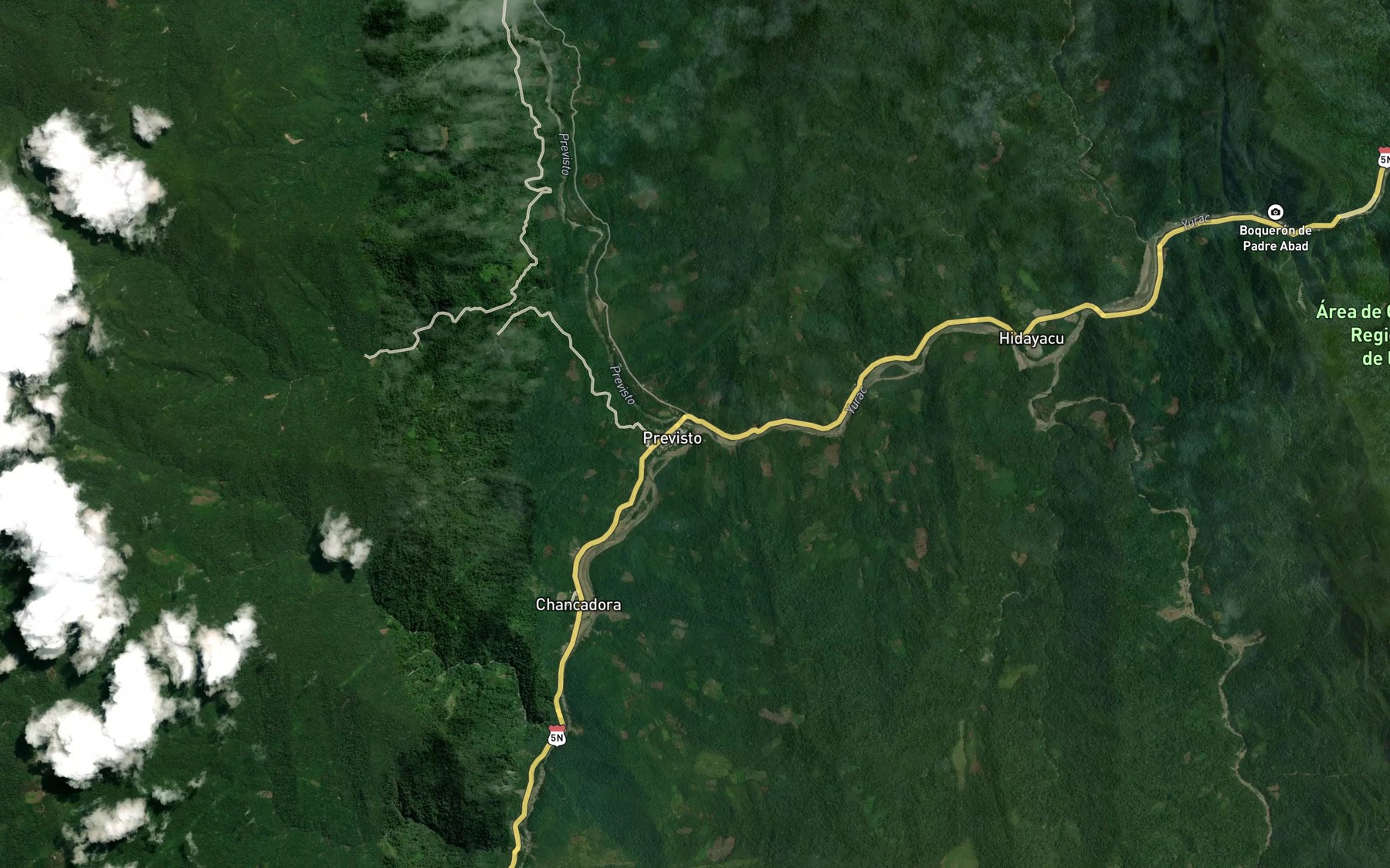 Satellite map of the Rio Previsio