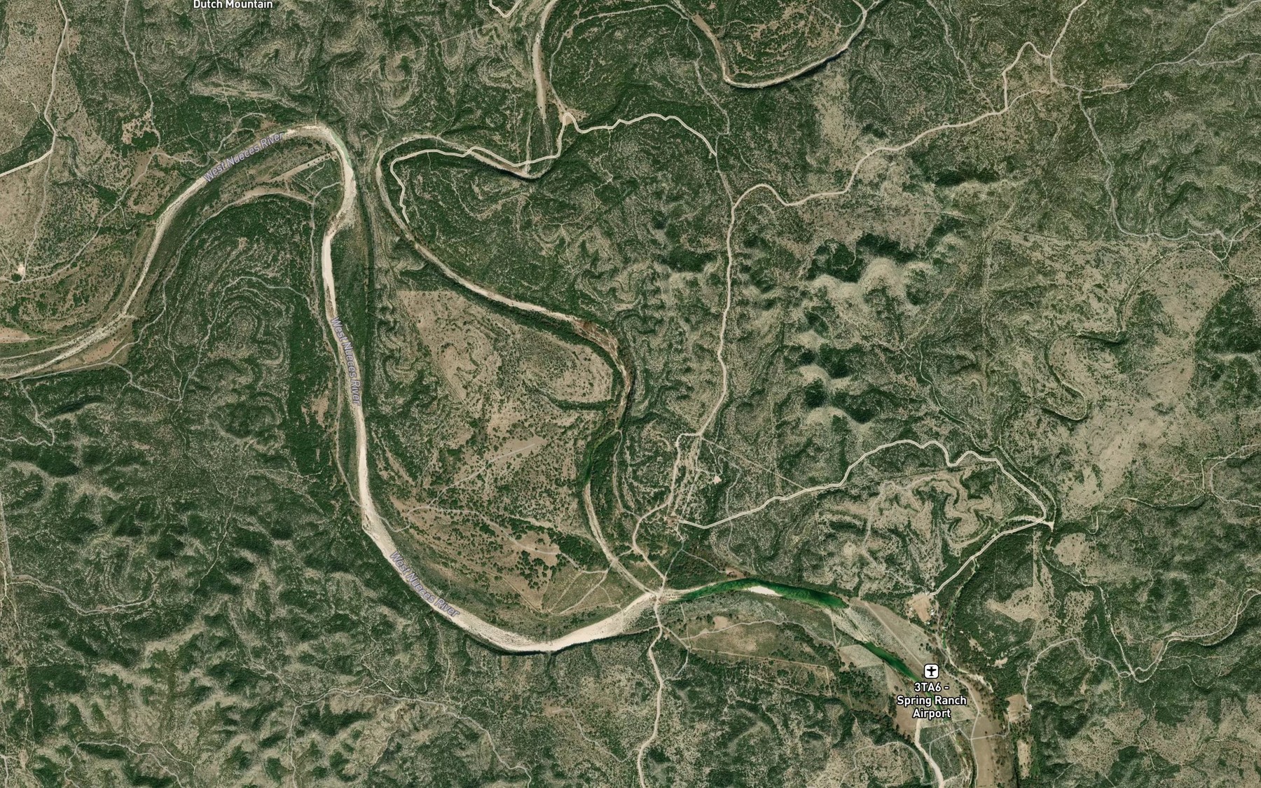 Satellite map of the Blue Waterhole