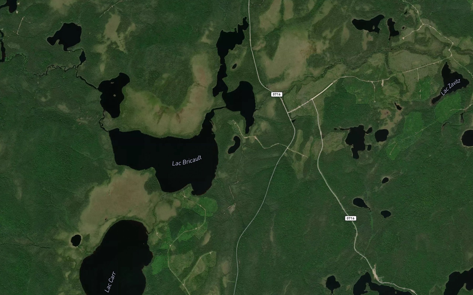 Satellite map of the Lac Vert