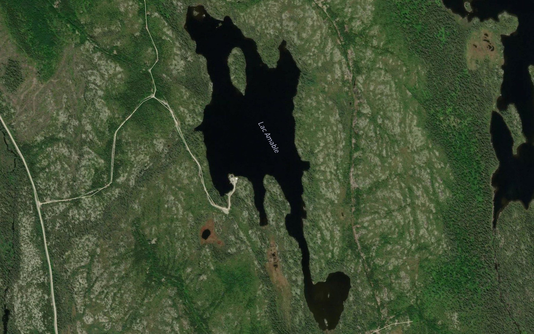 Satellite map of the Lac Amable
