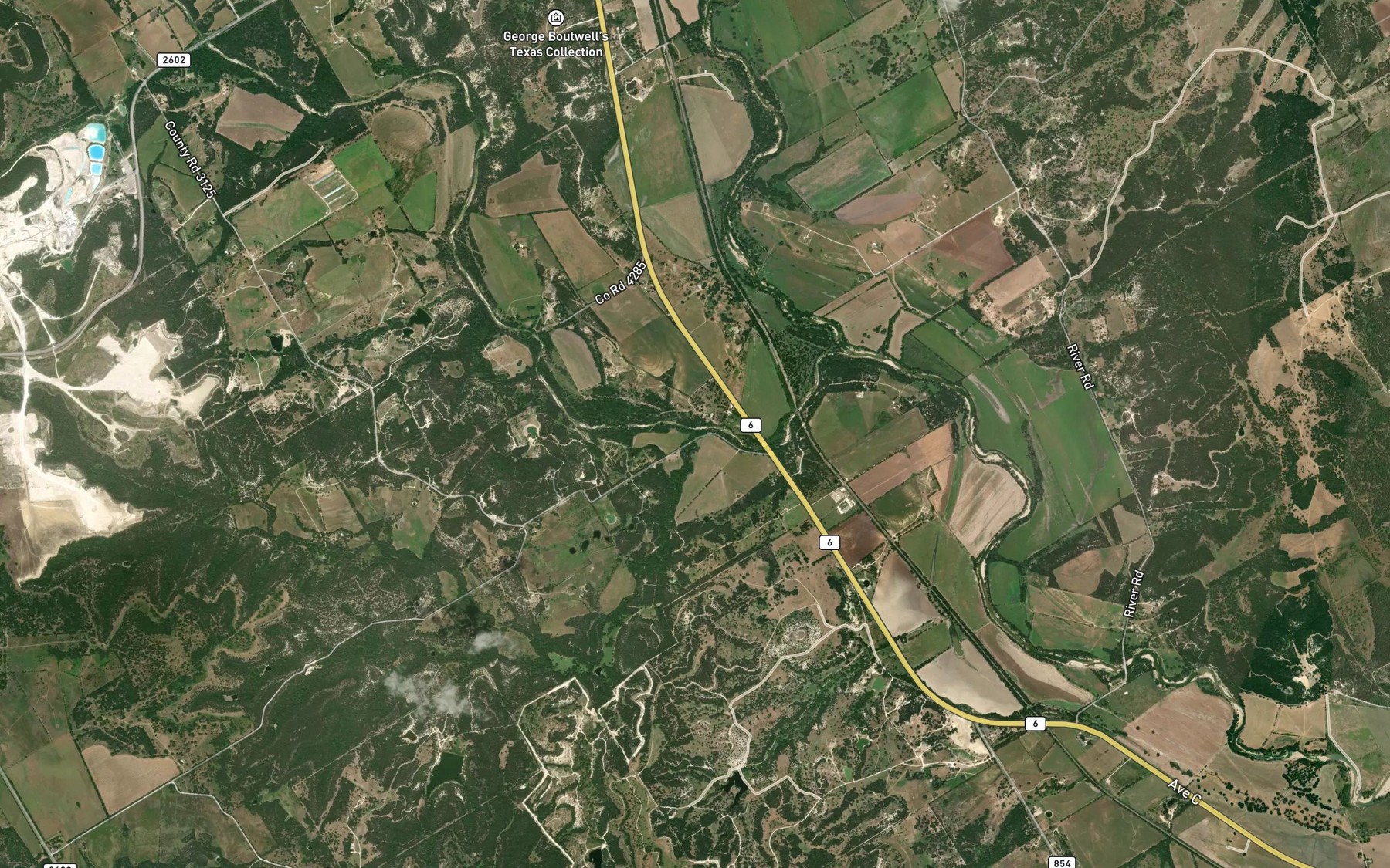 Satellite map of the Shoal Creek