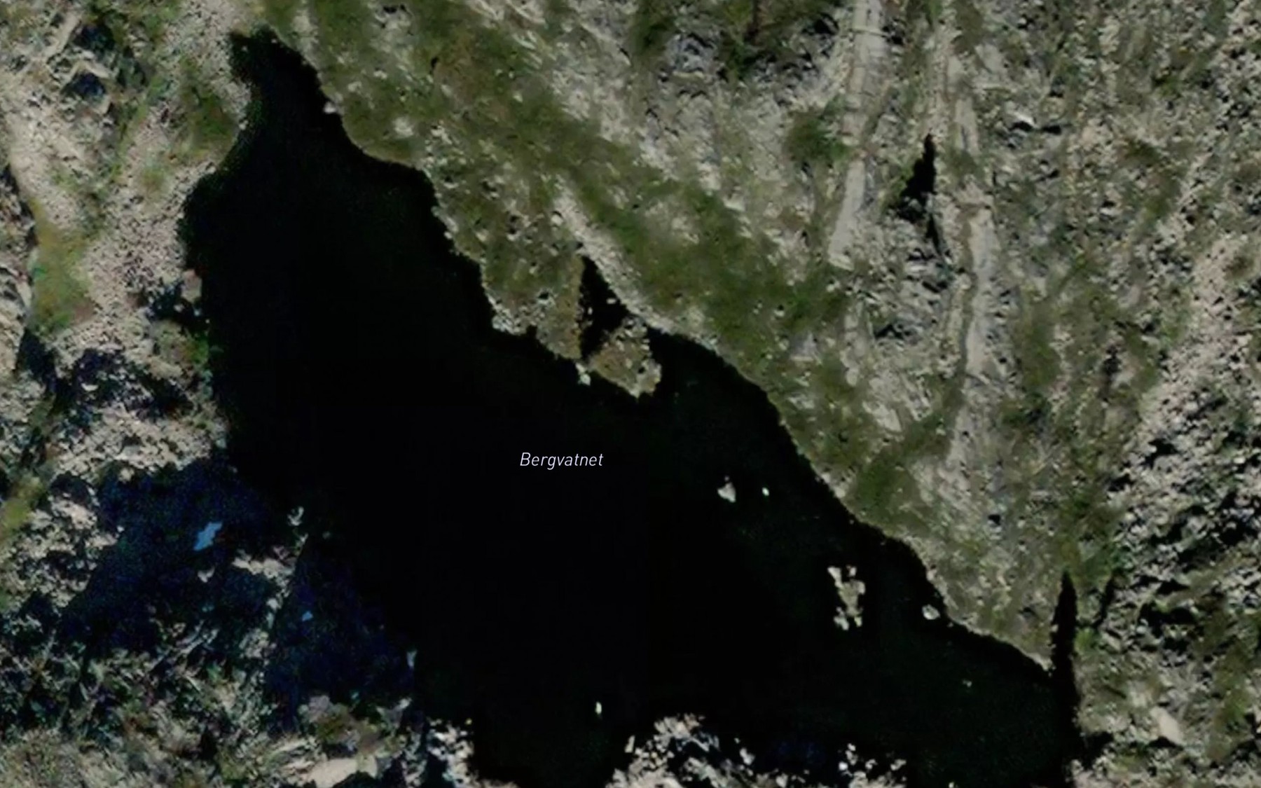 Satellite map of the Bergvatnet