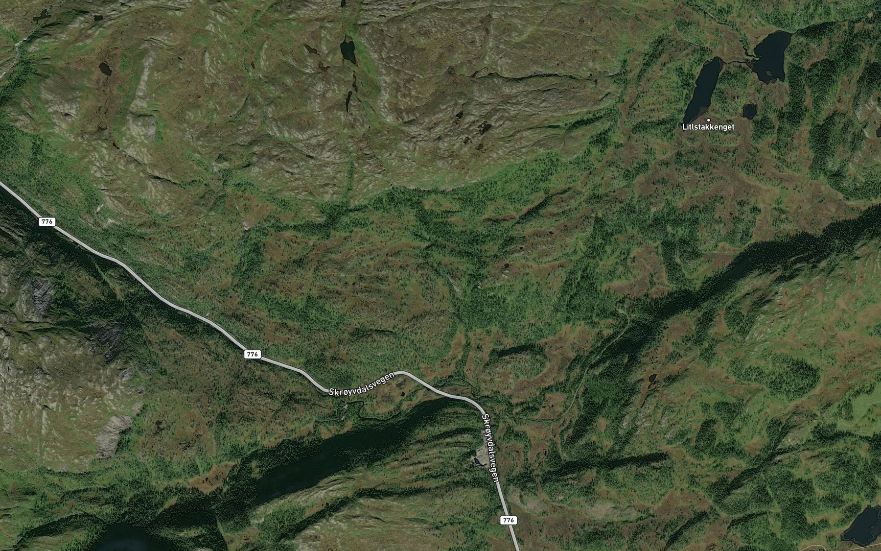 Satellite map of the Skiftesbekken