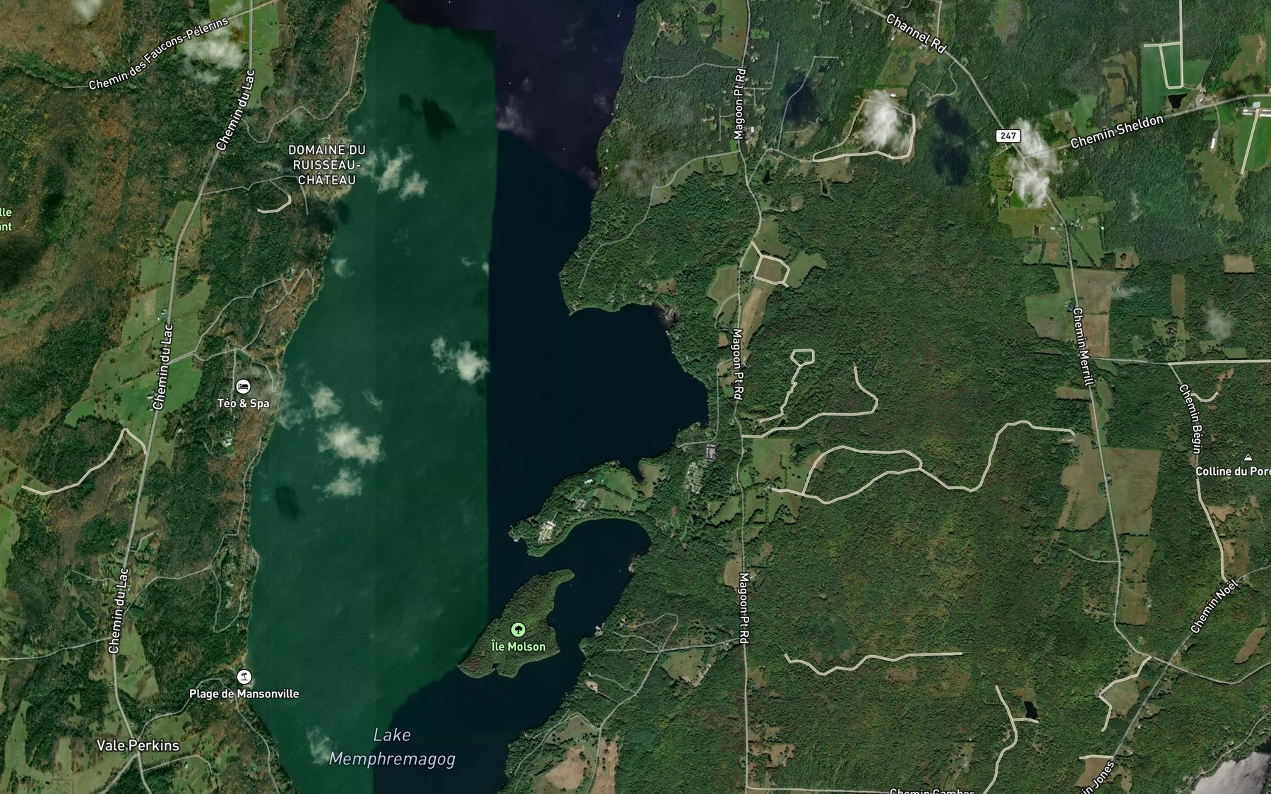 Satellite map of the Baie MacPherson