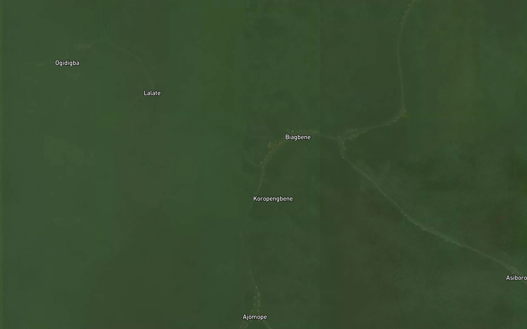 Satellite map of the Lalate Creek