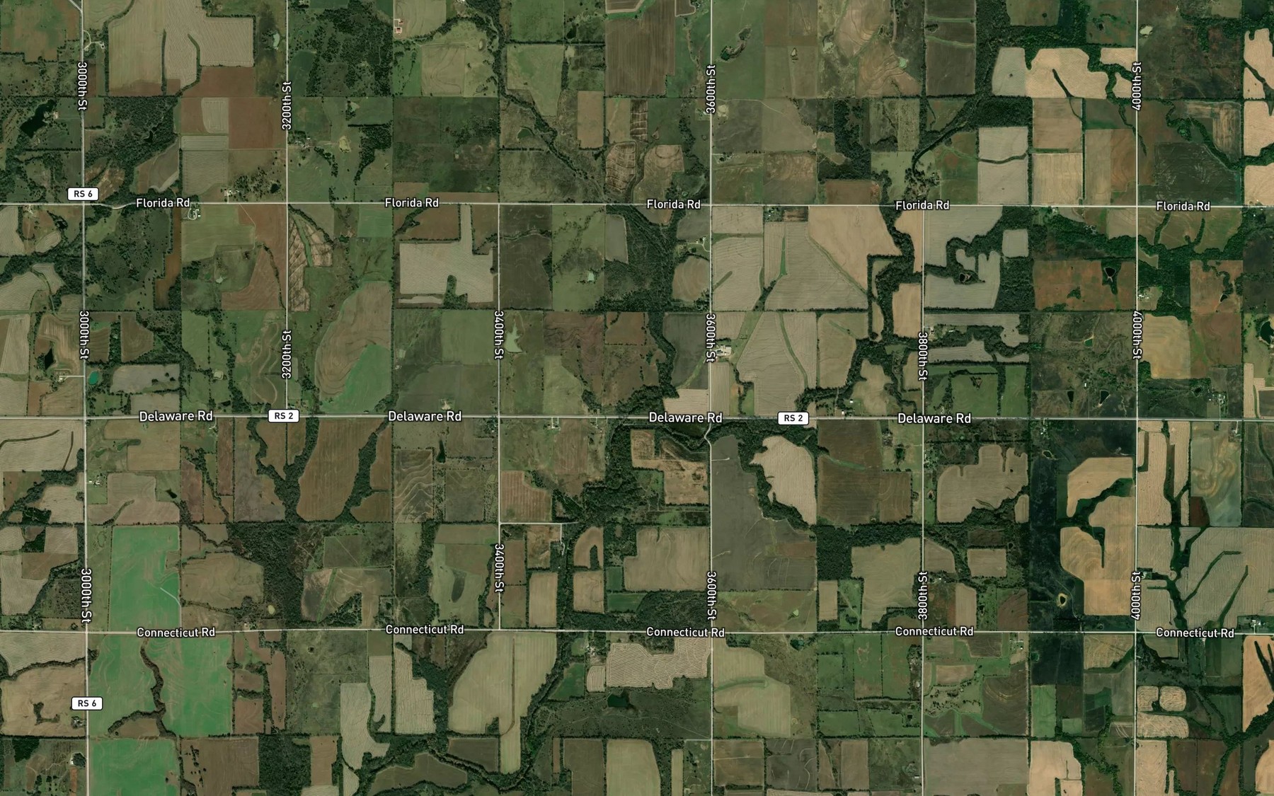 Satellite map of the Mud Creek