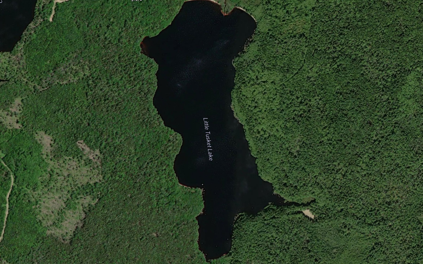Satellite map of the Little Tusket Lake