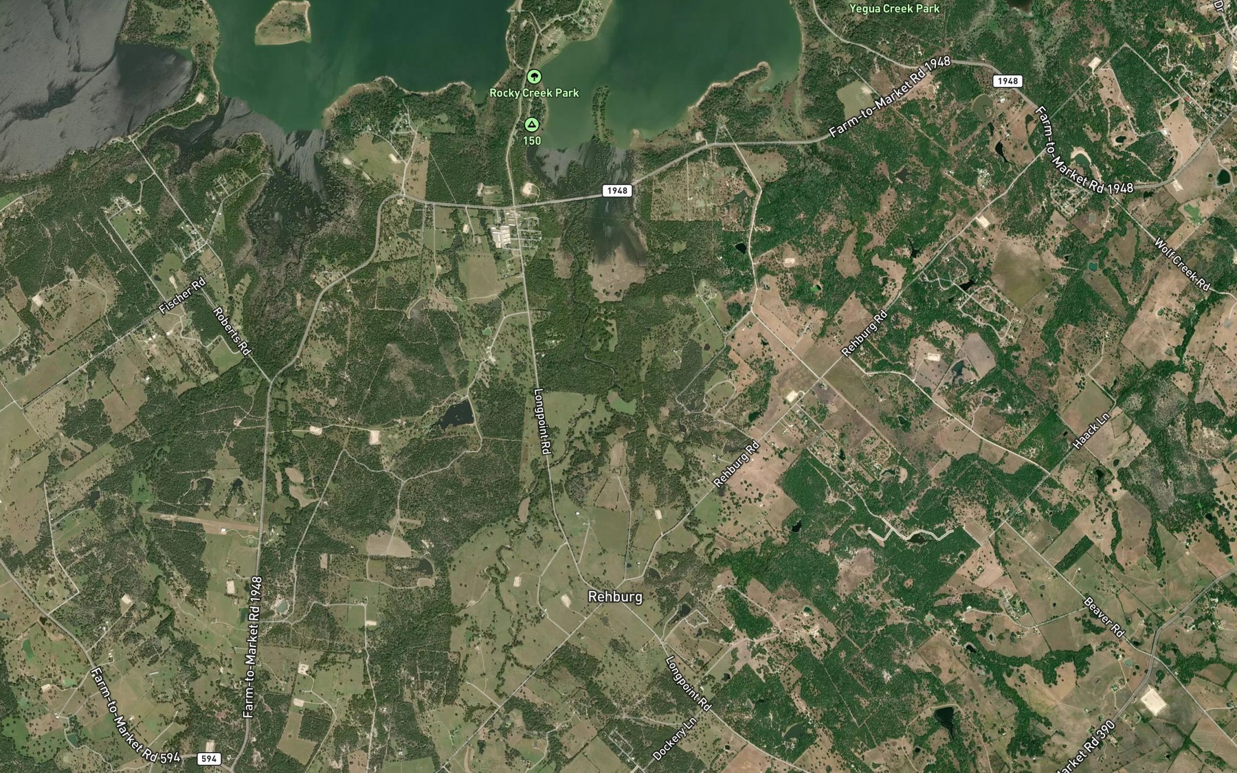 Satellite map of the Old Rocky Creek