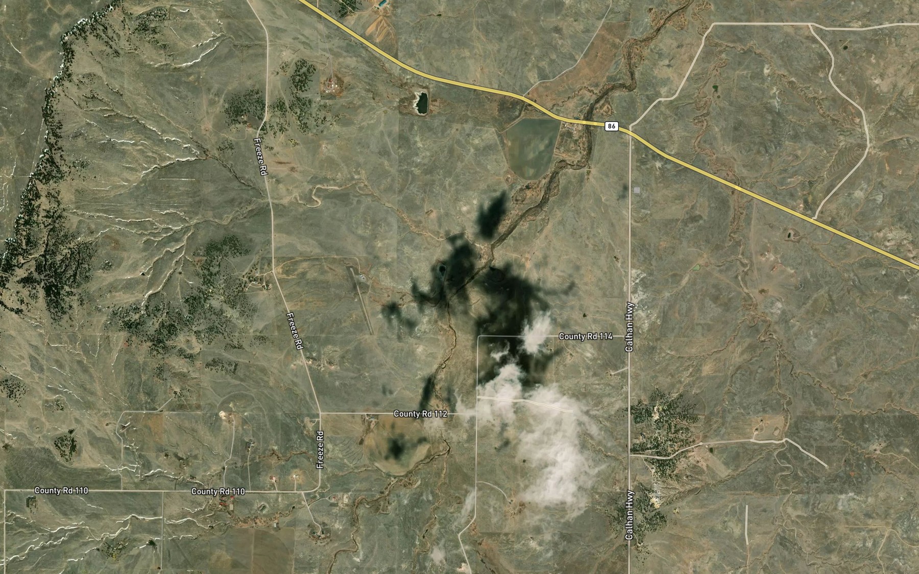 Satellite map of the Maguire Reservoir