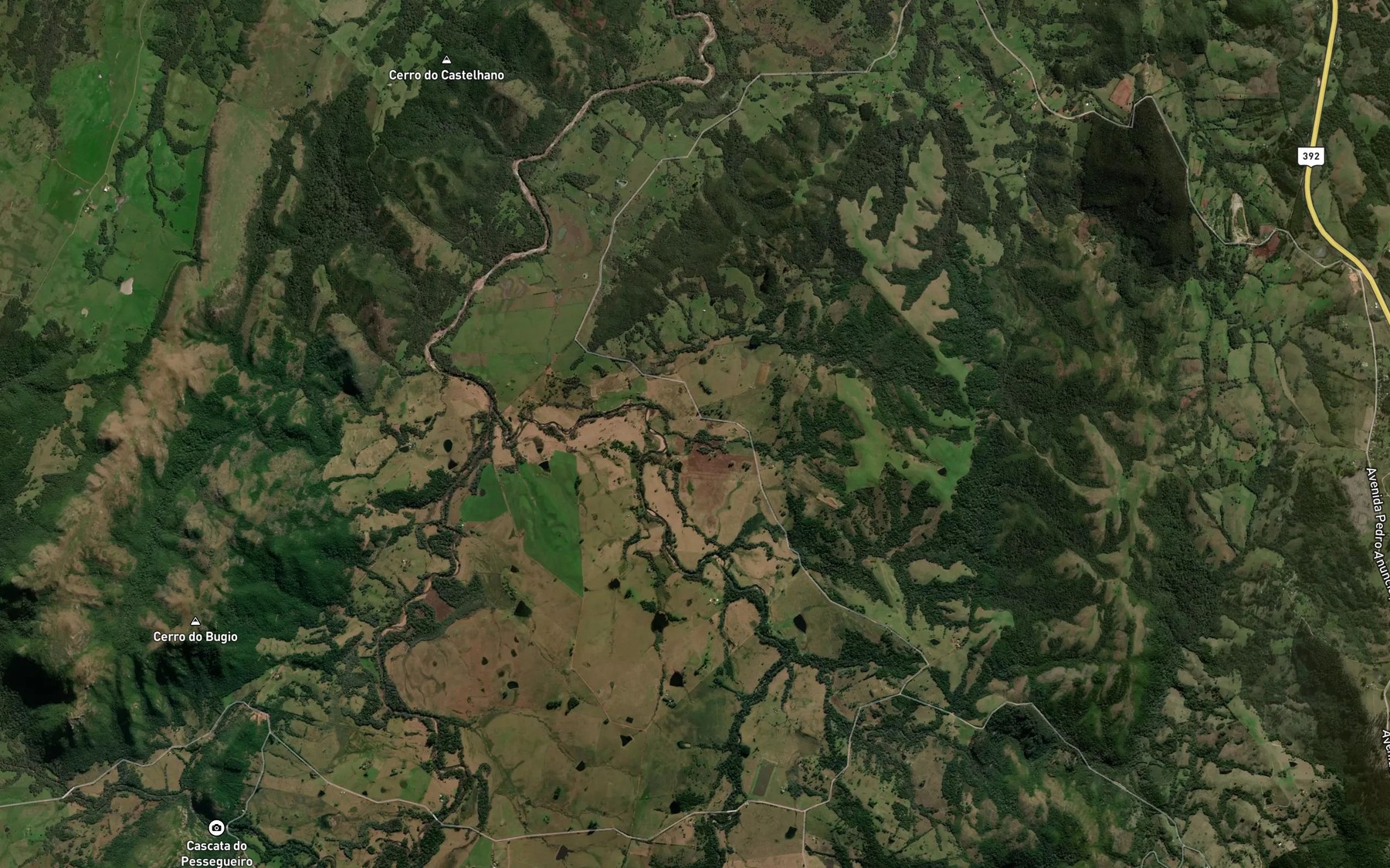 Satellite map of the Arroio dos Lanceiros