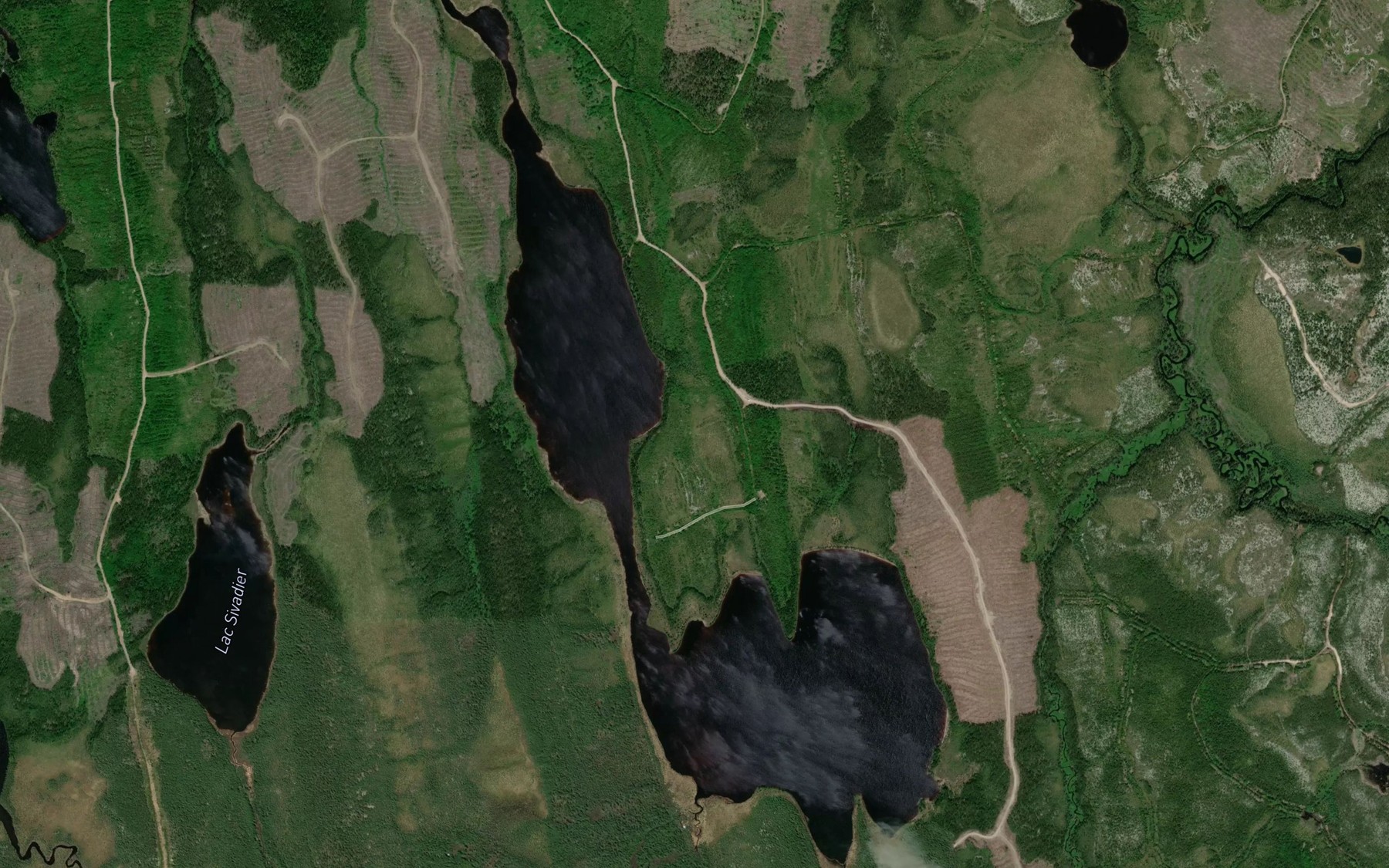 Satellite map of the Lac Guignard
