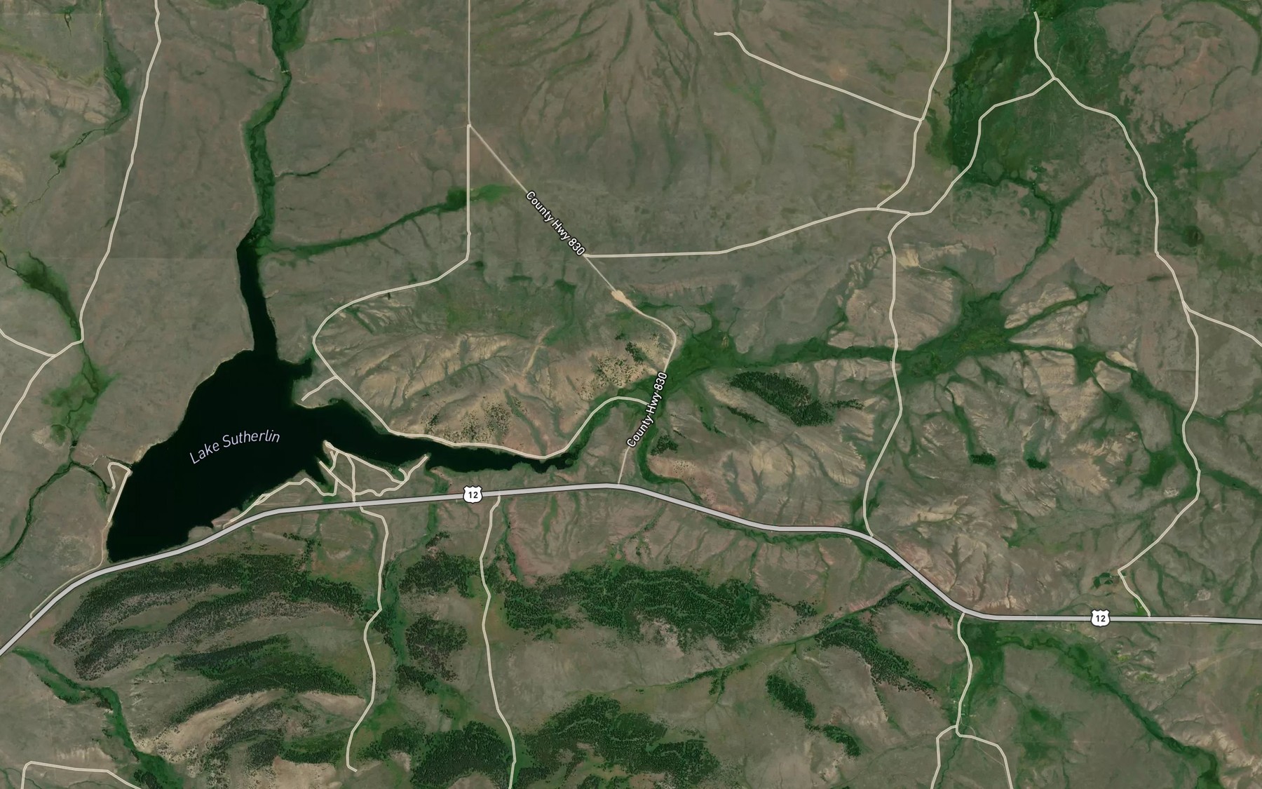 Satellite map of the South Fork Eightmile Creek