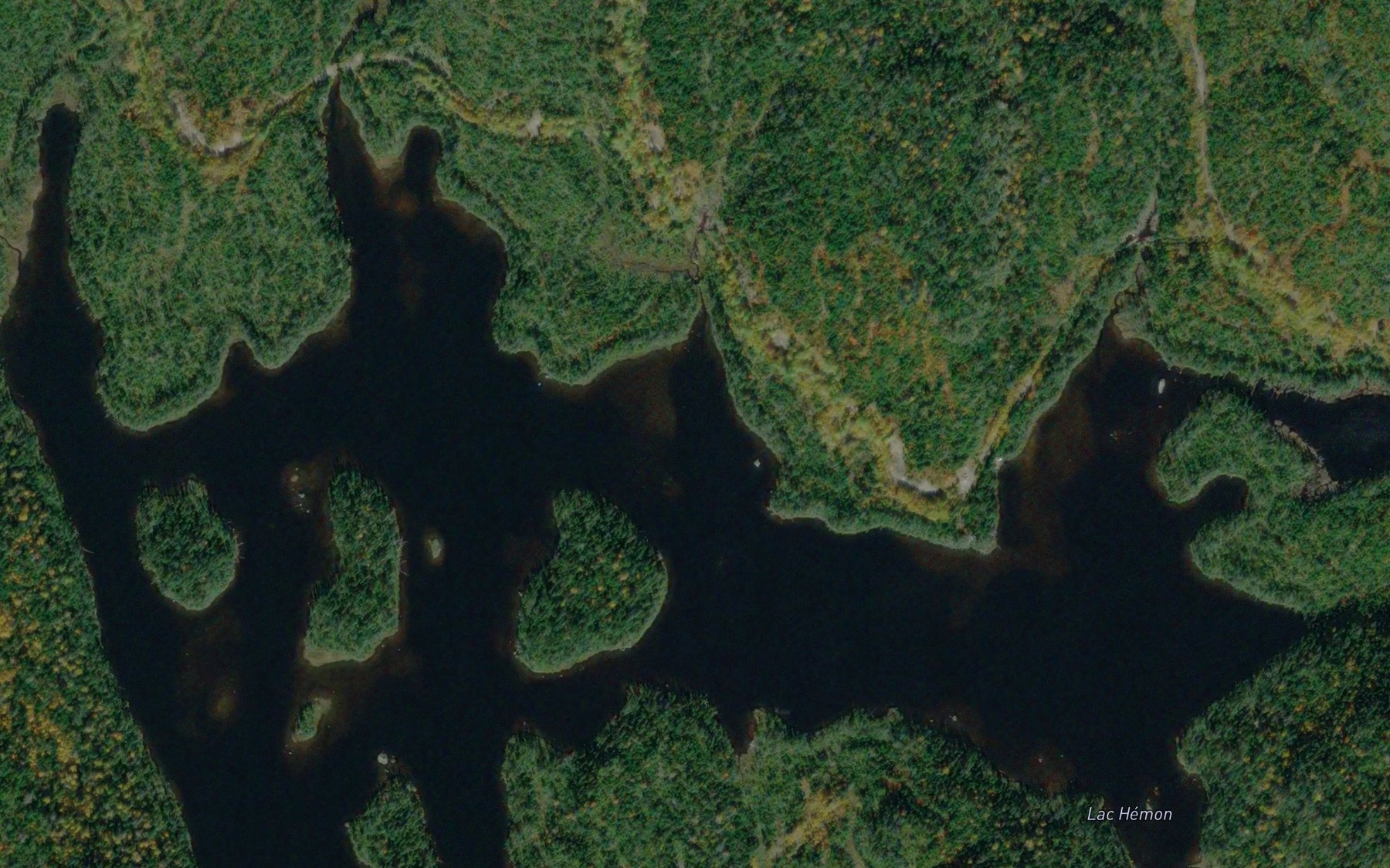 Satellite map of the Lac Hemon