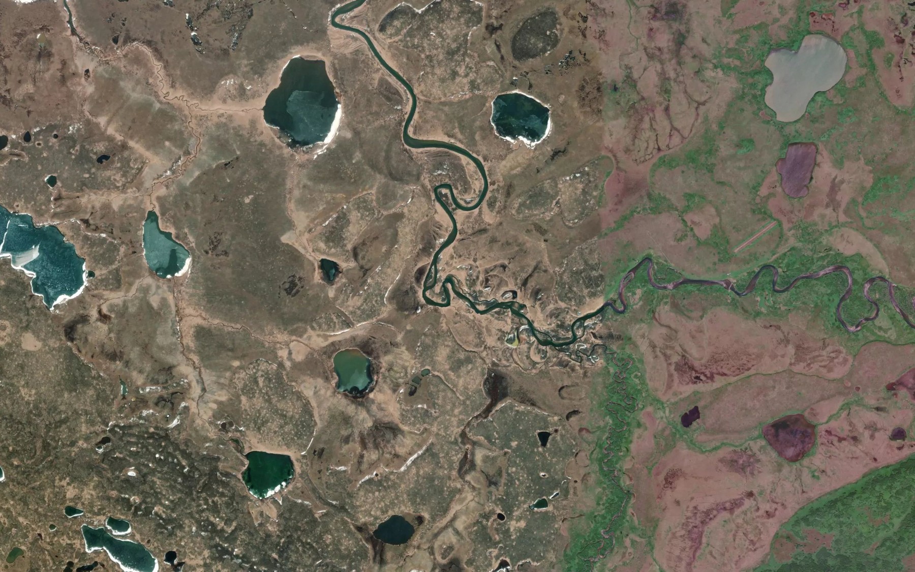 Satellite map of the Peterson Creek