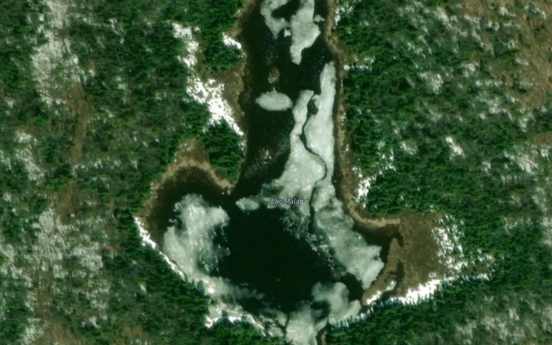 Satellite map of the Lac Malaga