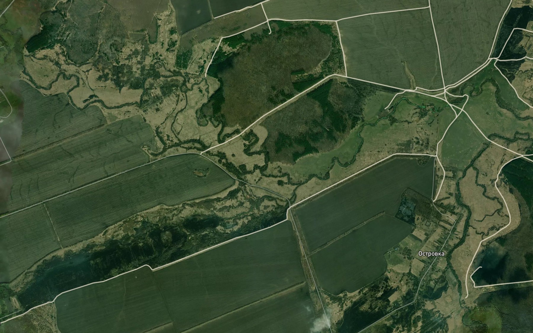 Satellite map of the Ostrovka