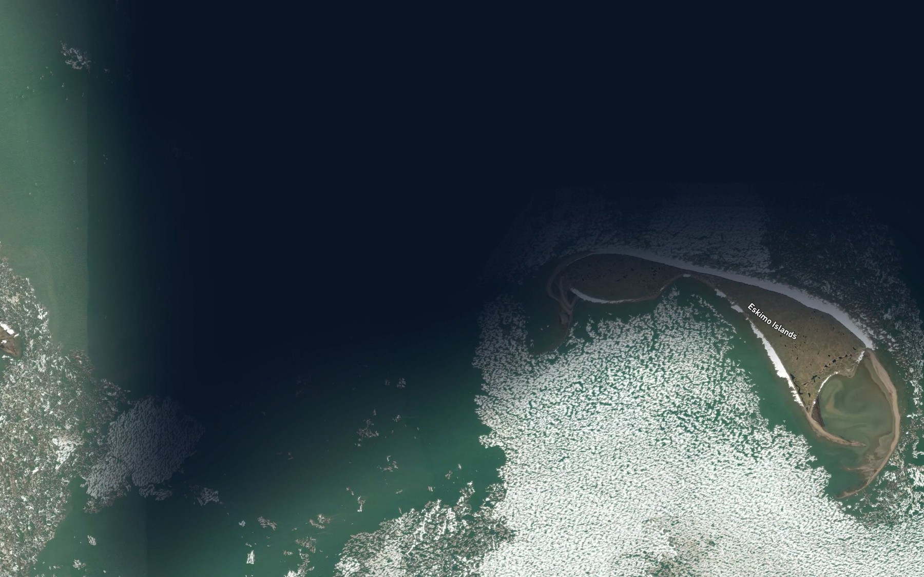 Satellite map of the Kogru River