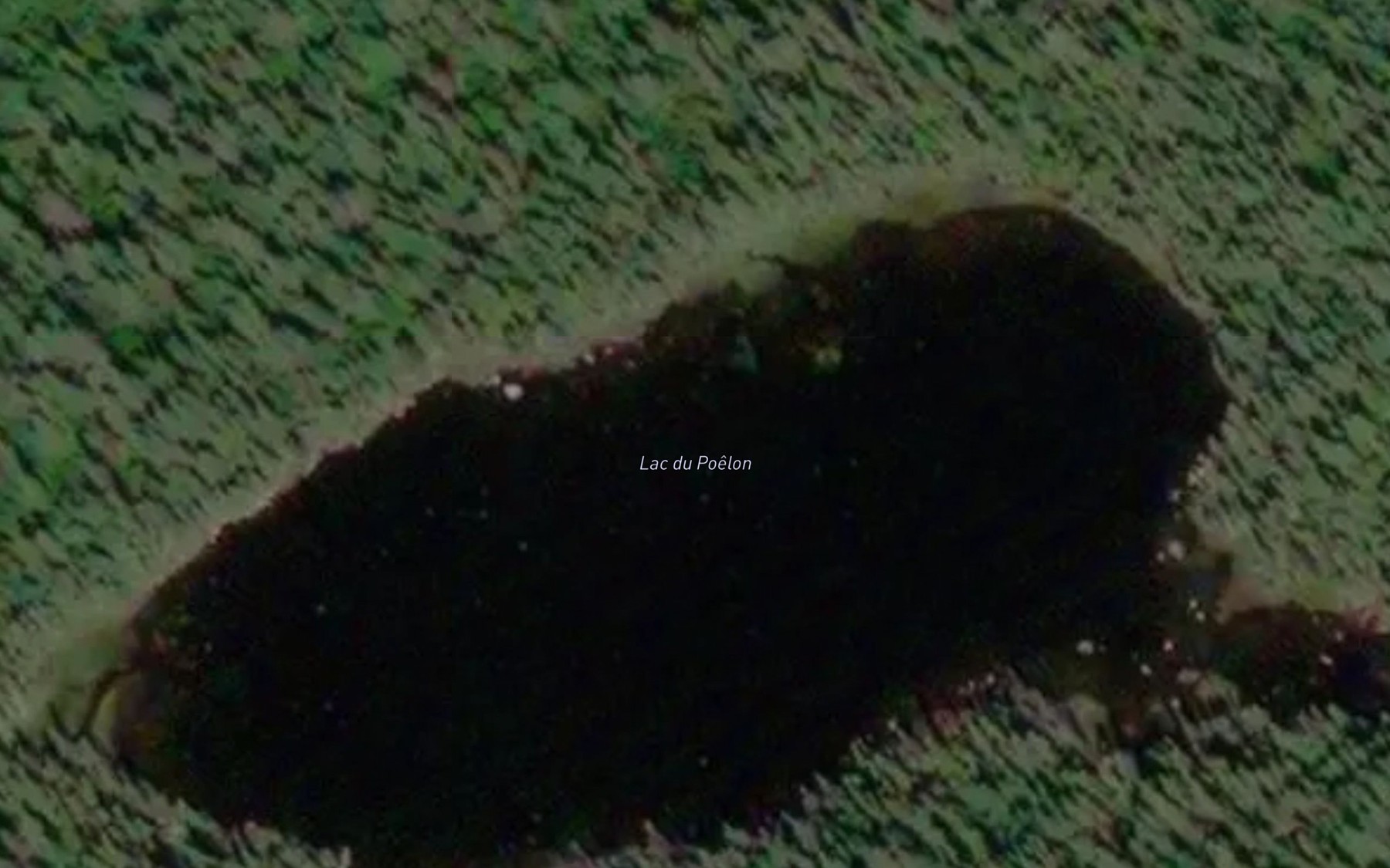 Satellite map of the Lac du Poelon