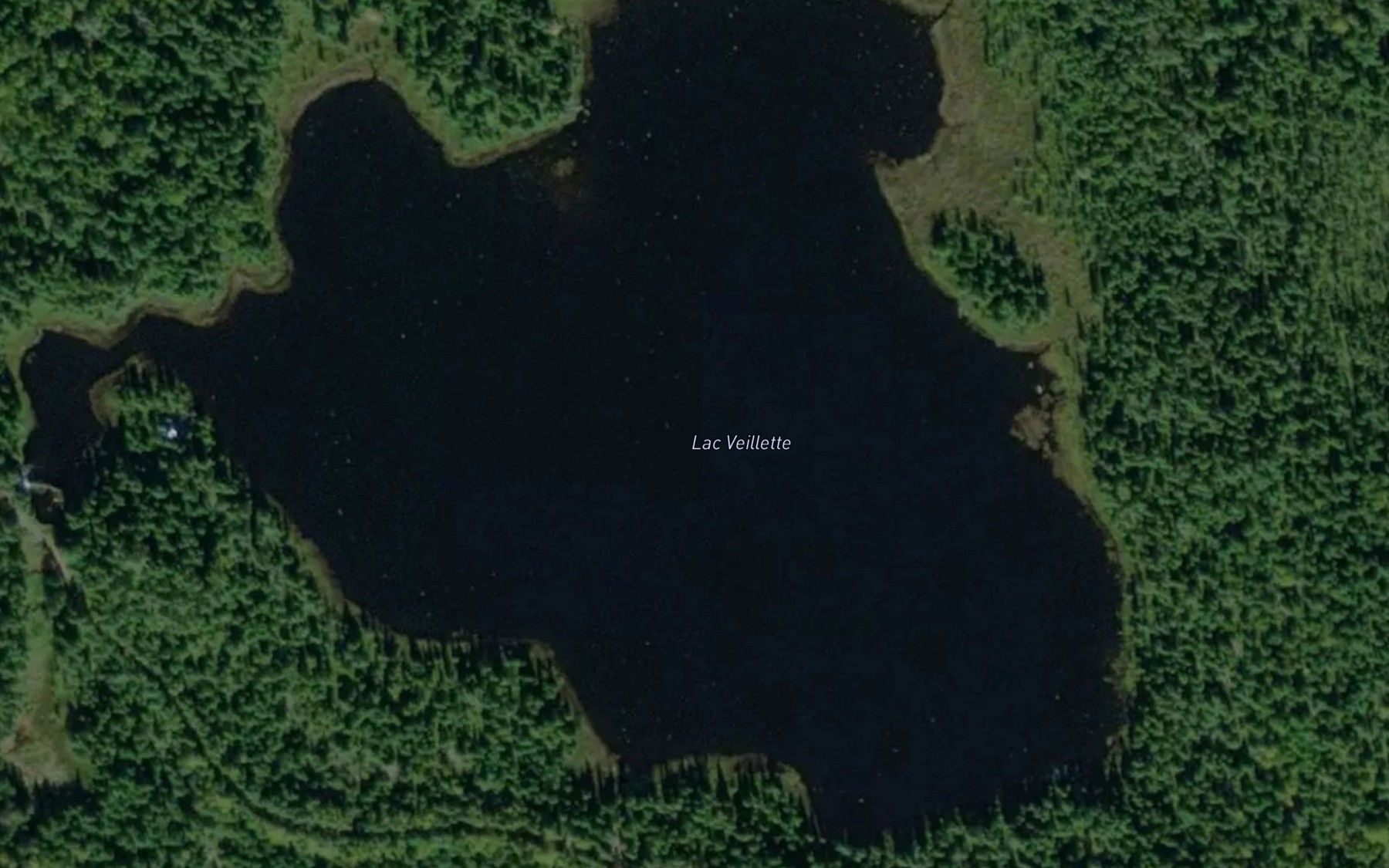 Satellite map of the Lac Veillette