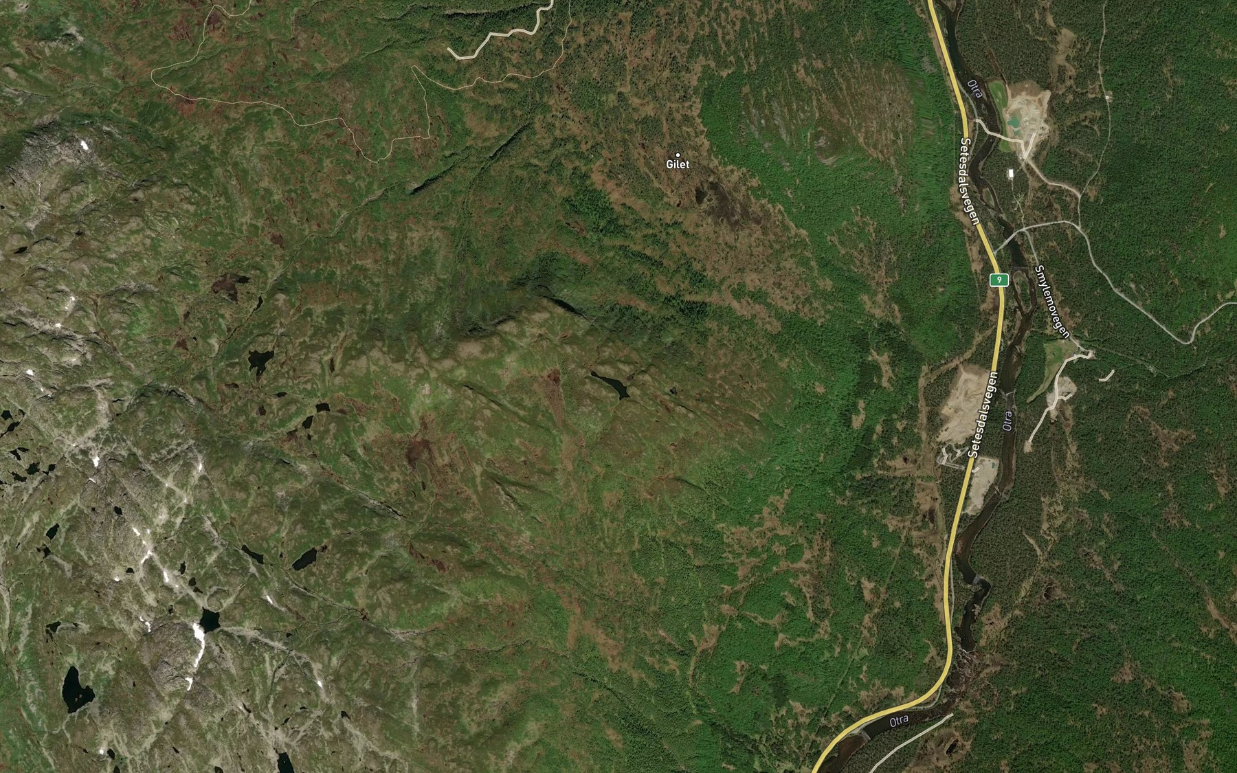 Satellite map of the Hestekvaevtjonn