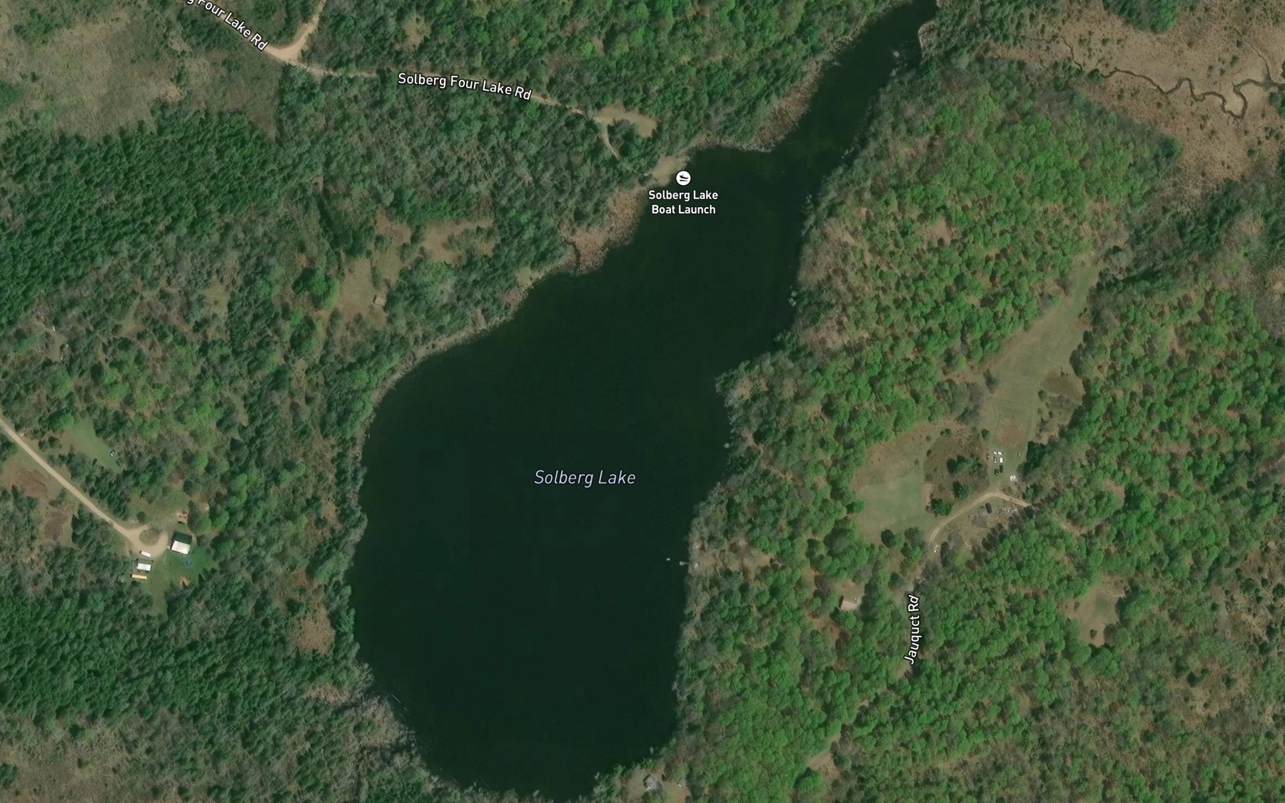 Satellite map of the Solberg Lake